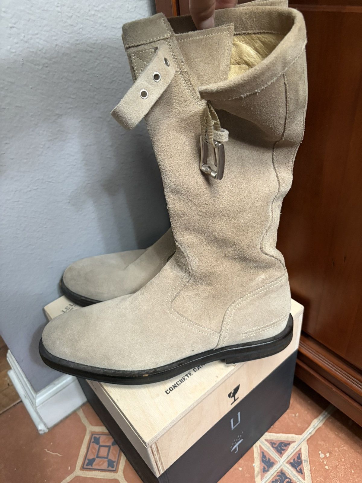 Christian Dior Monsieur Suede Motorcycle Boots Size US 7 / EU 40 - 2 Thumbnail