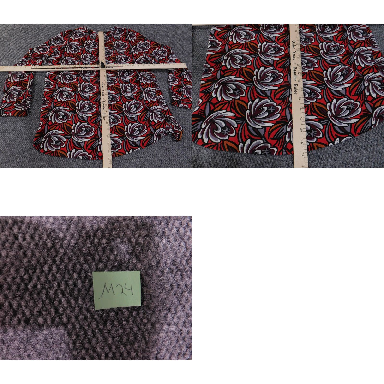 Loft LOFT Blouse Tunic Red Floral Long Sleeve Polyester Women Small Shirt Size S / US 4 / IT 40 - 9 Thumbnail