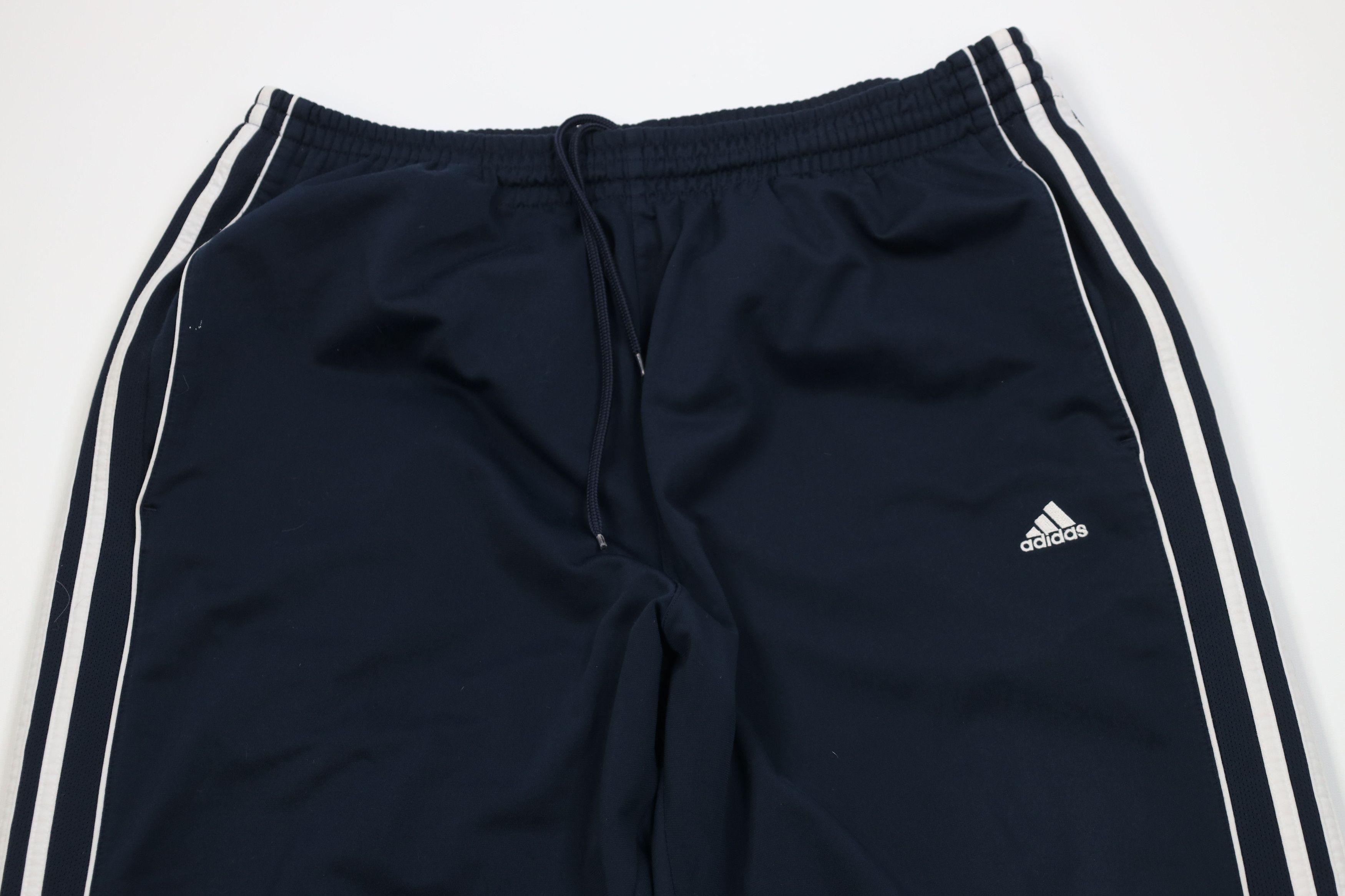 Adidas Vintage Y2K Adidas Spell Out Wide Leg Sweatpants Pants Blue Size US 38 / EU 54 - 2 Thumbnail