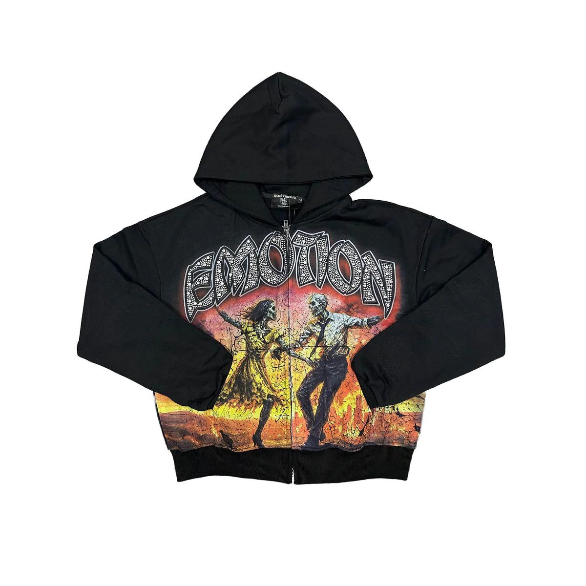 Other Mixed Emotions 'Last Dance' Rhinestone Black Hoodie Size US XL / EU 56 / 4 - 1 Preview