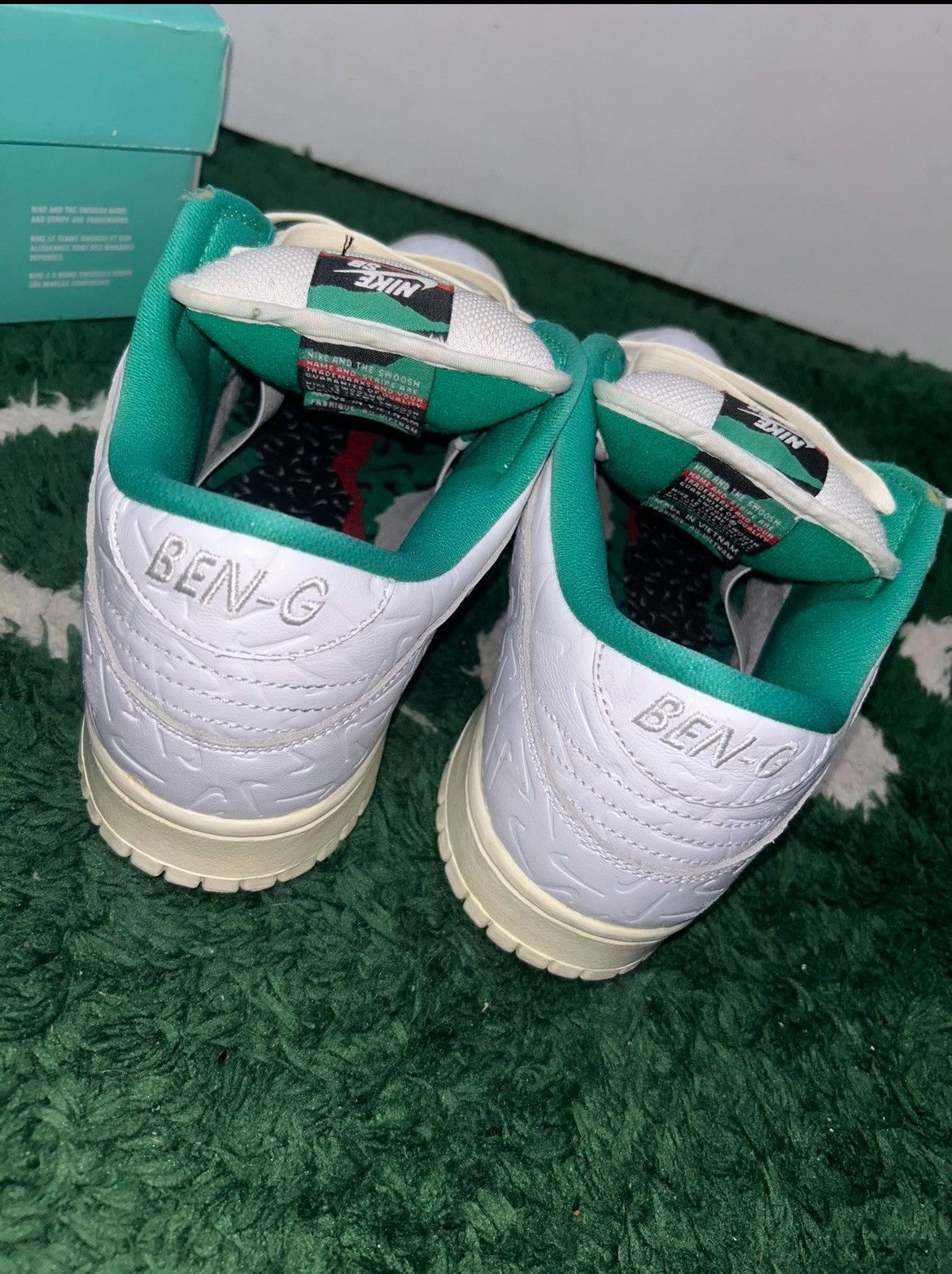 Nike Size 11 - Nike Ben-G x Dunk SB Low Lucid Green Worn With Box Size US 11 / EU 44 - 5 Thumbnail