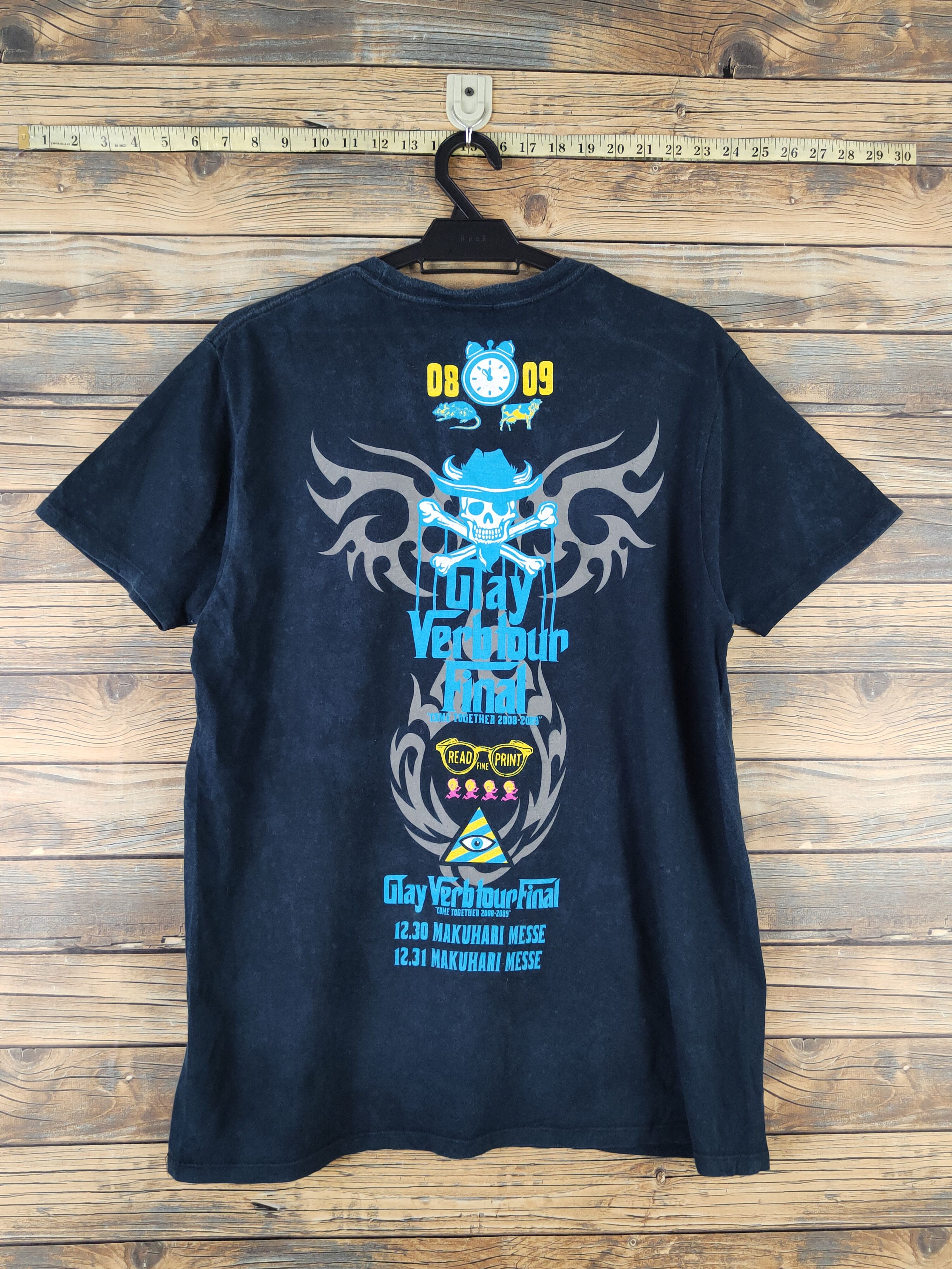 Japanese Brand DL Glay Verb Tour Final Navy Short Sleeve T-shirt #1402 Size US L / EU 52-54 / 3 - 9 Thumbnail