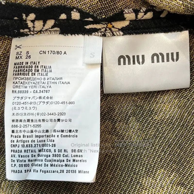 Miu Miu Miu Miu Black Cotton Dress with Floral Print . Size S / US 4 / IT 40 - 6 Thumbnail