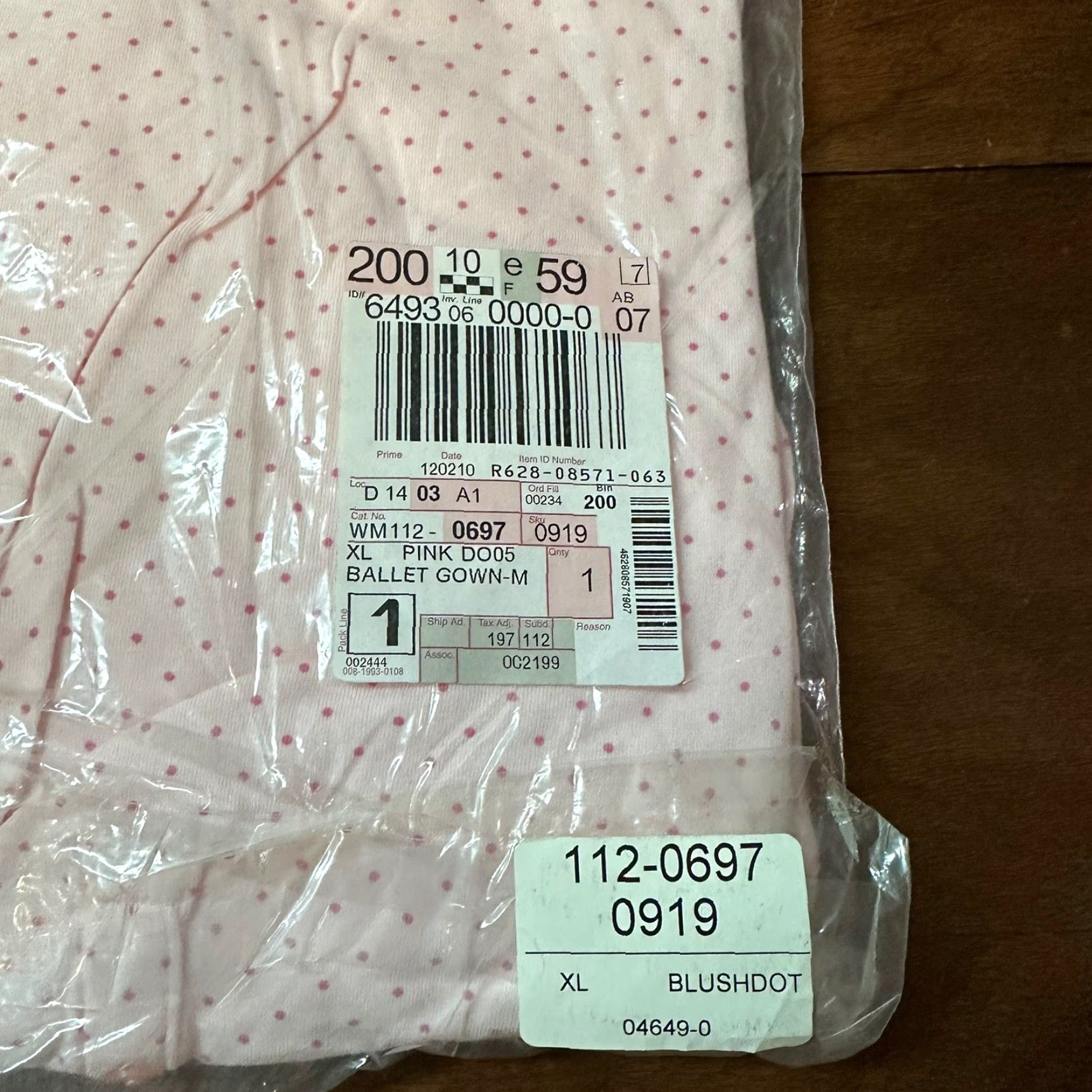 Pinko VINTAGE Celestial Dreams Gown Nightgown Long Cotton Flannel Pink Polka Dot XL NEW NOS 1990s Womens Nightgown Size ONE SIZE - 5 Thumbnail