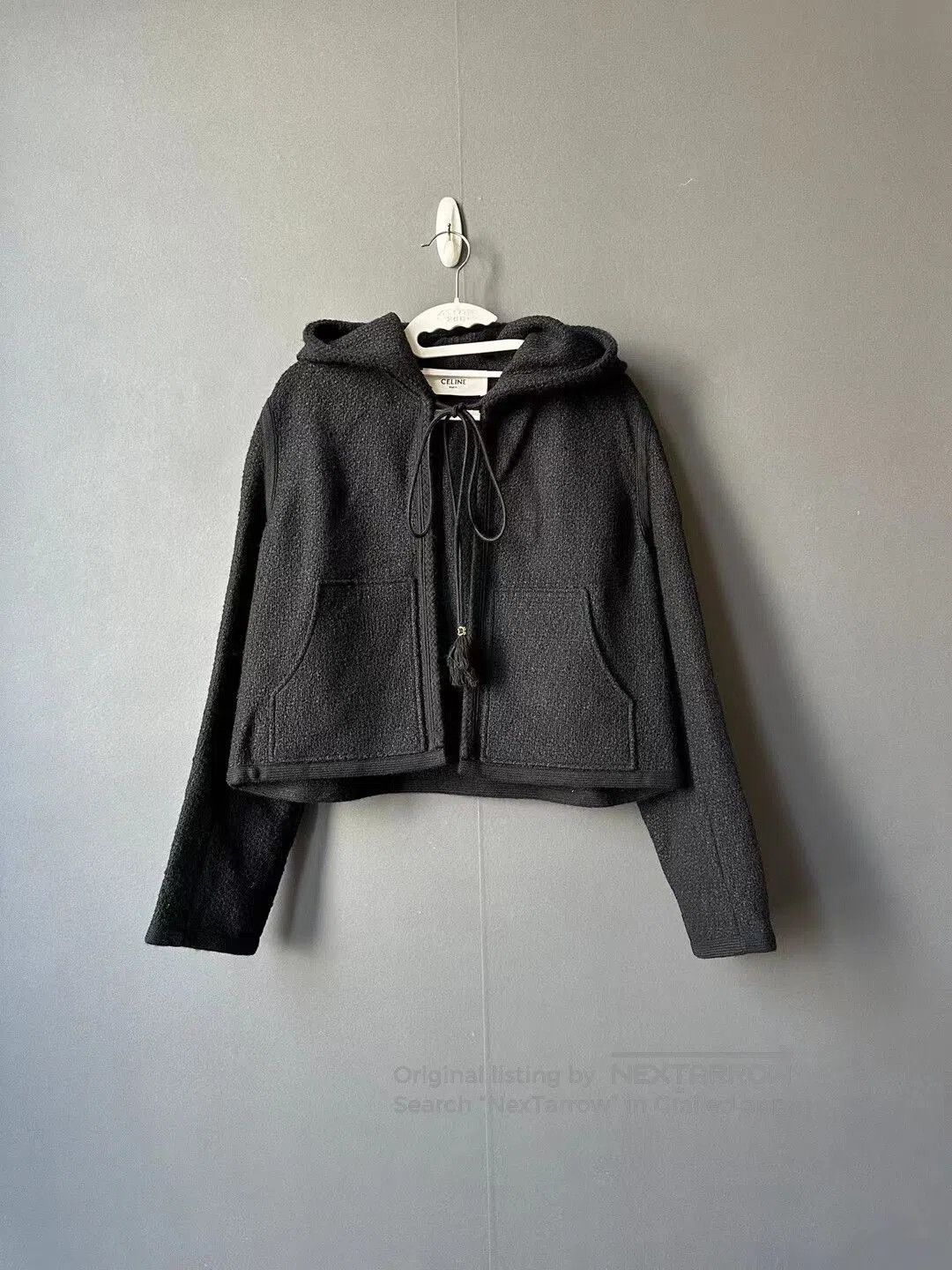 Celine celine black hooded coat. Size S / US 4 / IT 40 - 1 Thumbnail