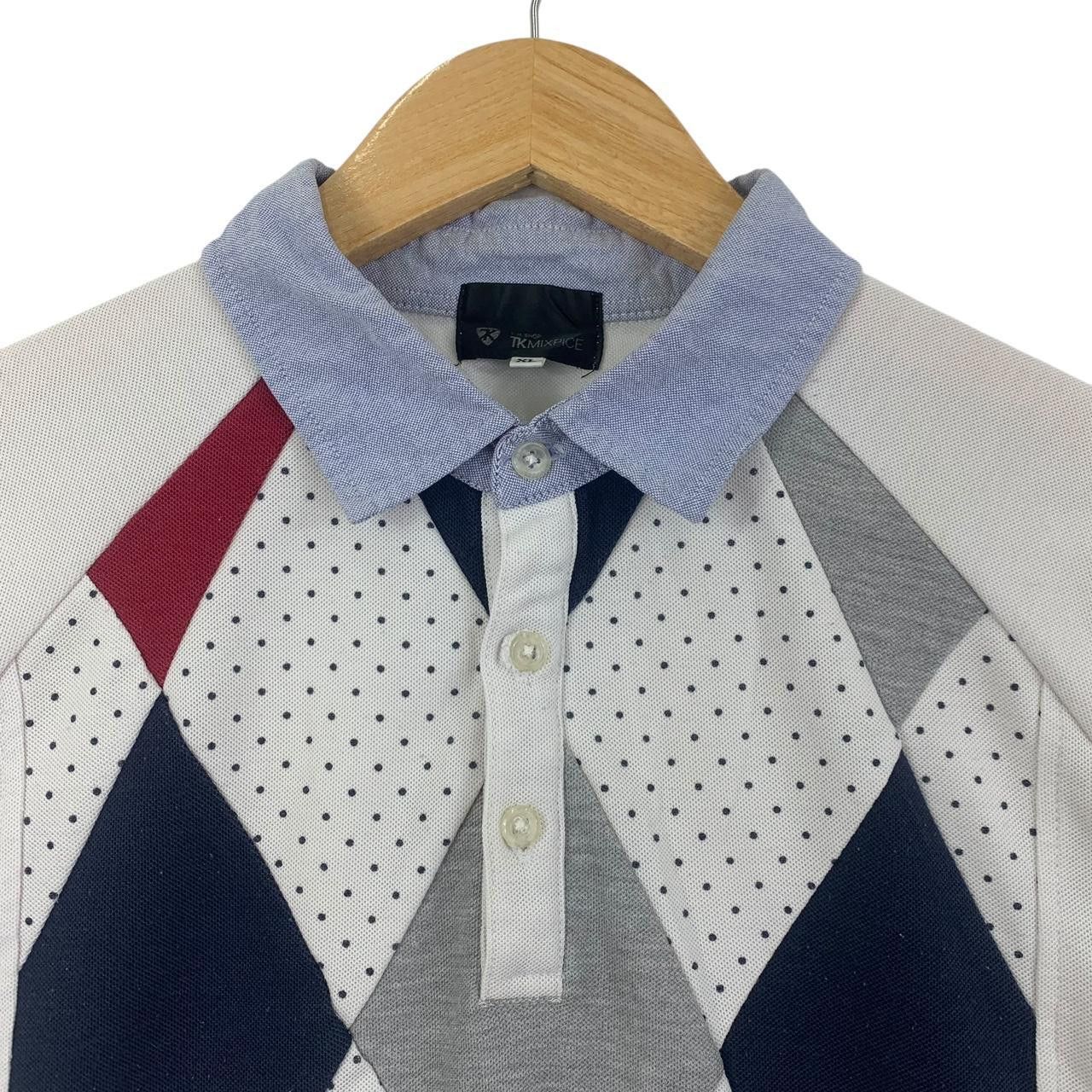 Takeo Kikuchi Vintage TAKEO KIKUCHI TK Collection Argyle Polo Tee Size XL / US 12-14 / IT 48-50 - 5 Thumbnail