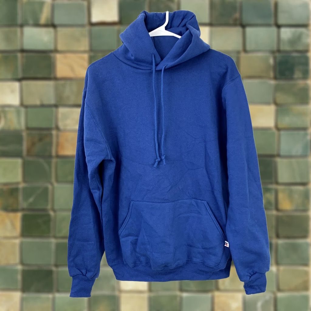 Russell Athletic VINTAGE Russell Athletic Hoodie Sweatshirt Hooded Men's M Royal Blue 90s USA Size US M / EU 48-50 / 2 - 1 Thumbnail