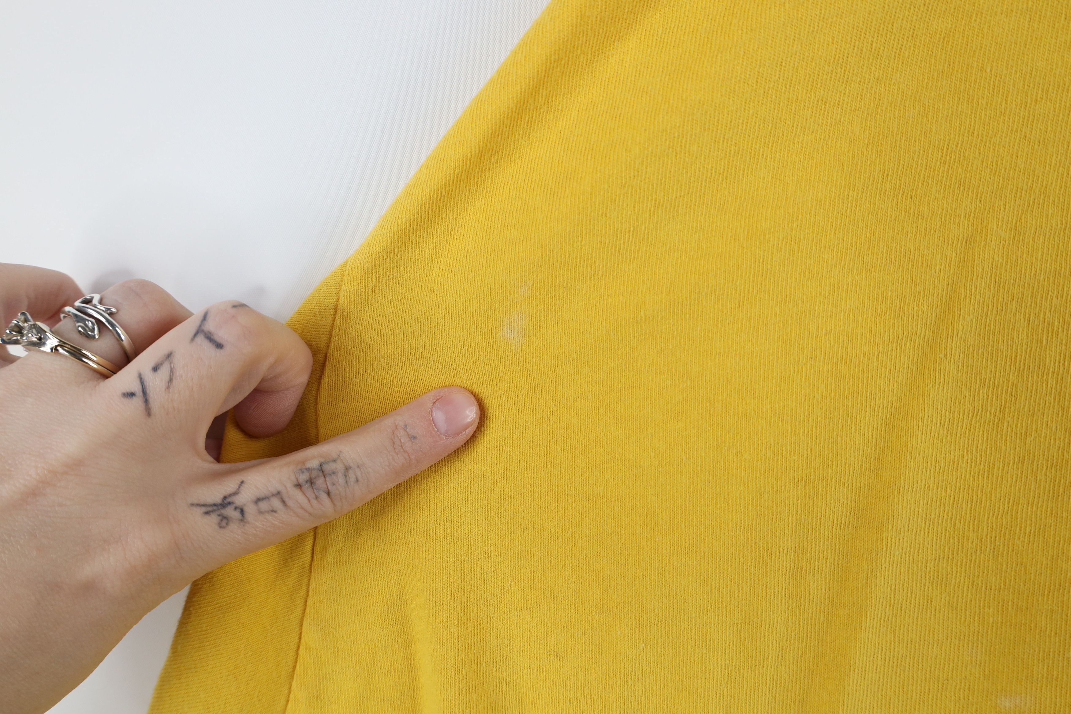Ralph Lauren × Vintage Vintage 90s Ralph Lauren Spell Out Big Logo T-Shirt Yellow Size US XXL / EU 58 / 5 - 10 Thumbnail
