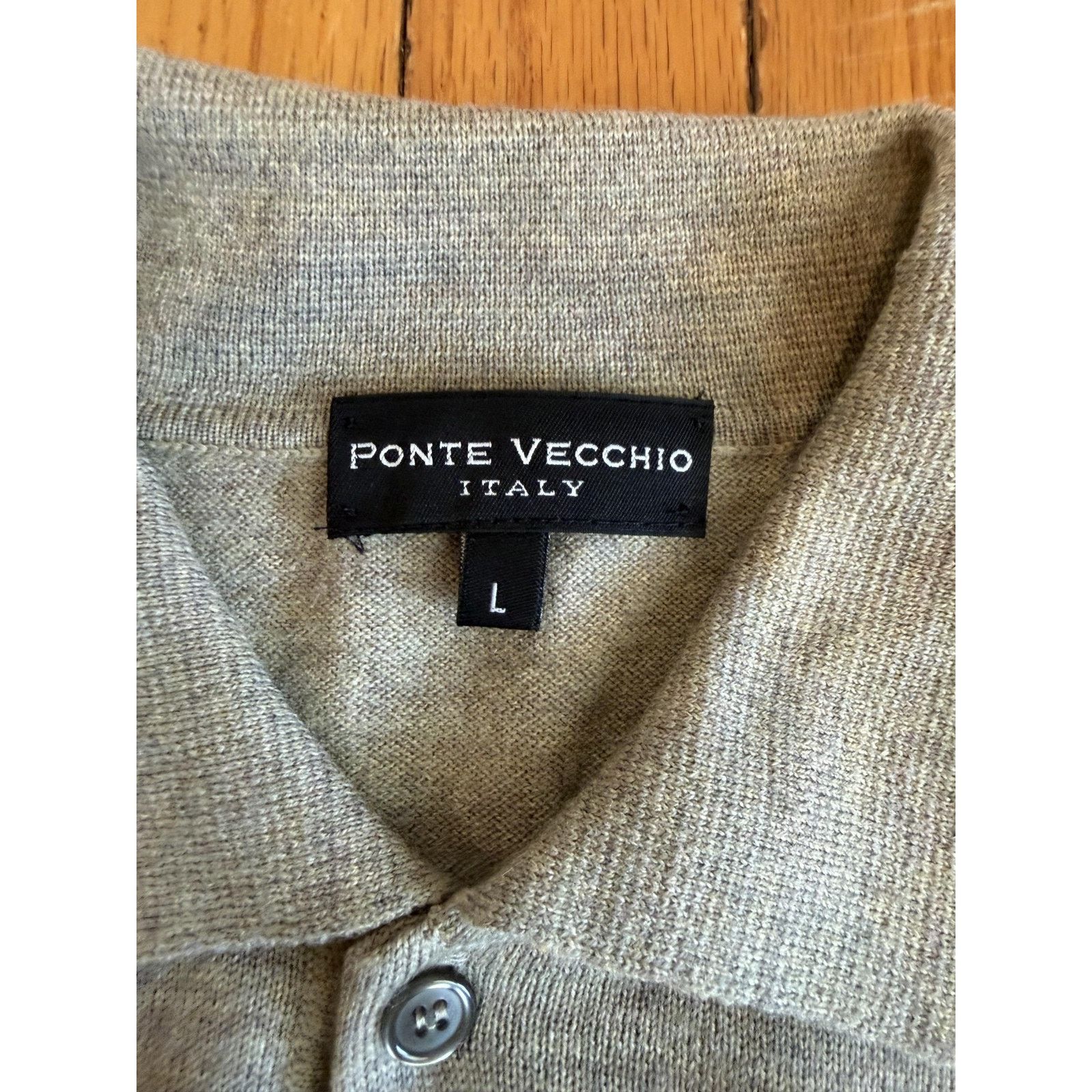 Other Ponte Vecchio Sweater Large Beige Wool Collared Pullover Size US L / EU 52-54 / 3 - 2 Thumbnail