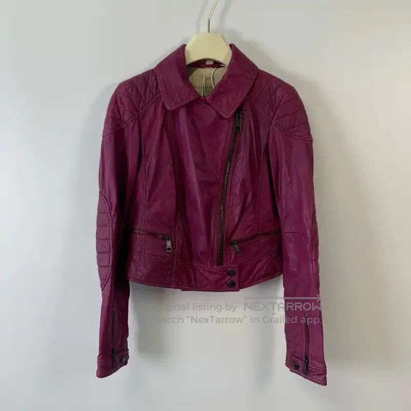Burberry Burberry Pink Leather Women's Jacket. Size XXS / US 00 / IT 34 - 1 Thumbnail