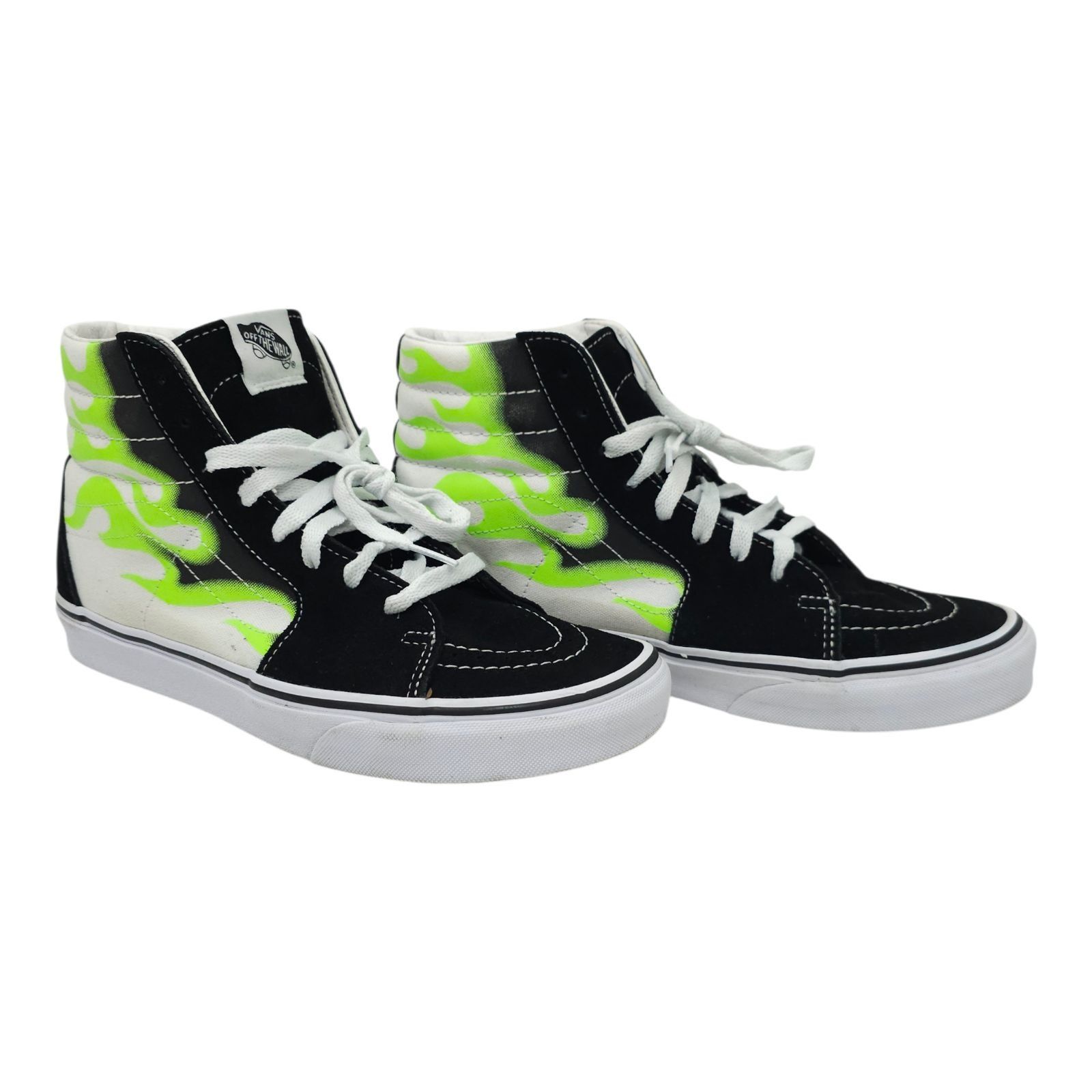 Vans Vans Sk8-Hi Green Flame Black White Sneaker Men 9 Women 10.5 Size US 9 / EU 42 - 2 Thumbnail