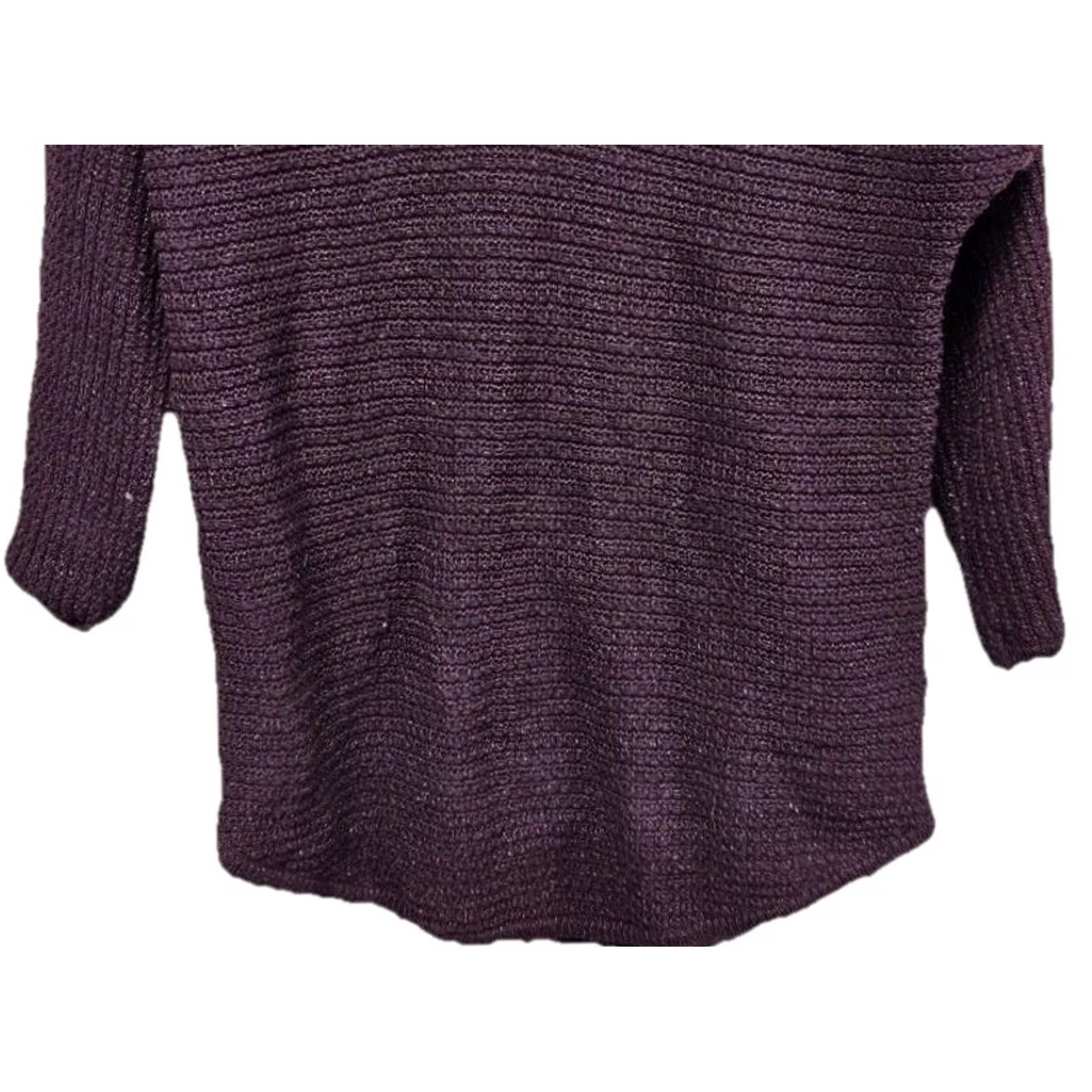 Vintage VINTAGE Y2K New York & Company Purple Metallic Long Sleeve V-Neck Sweater Womens Medium Size S / US 4 / IT 40 - 3 Thumbnail
