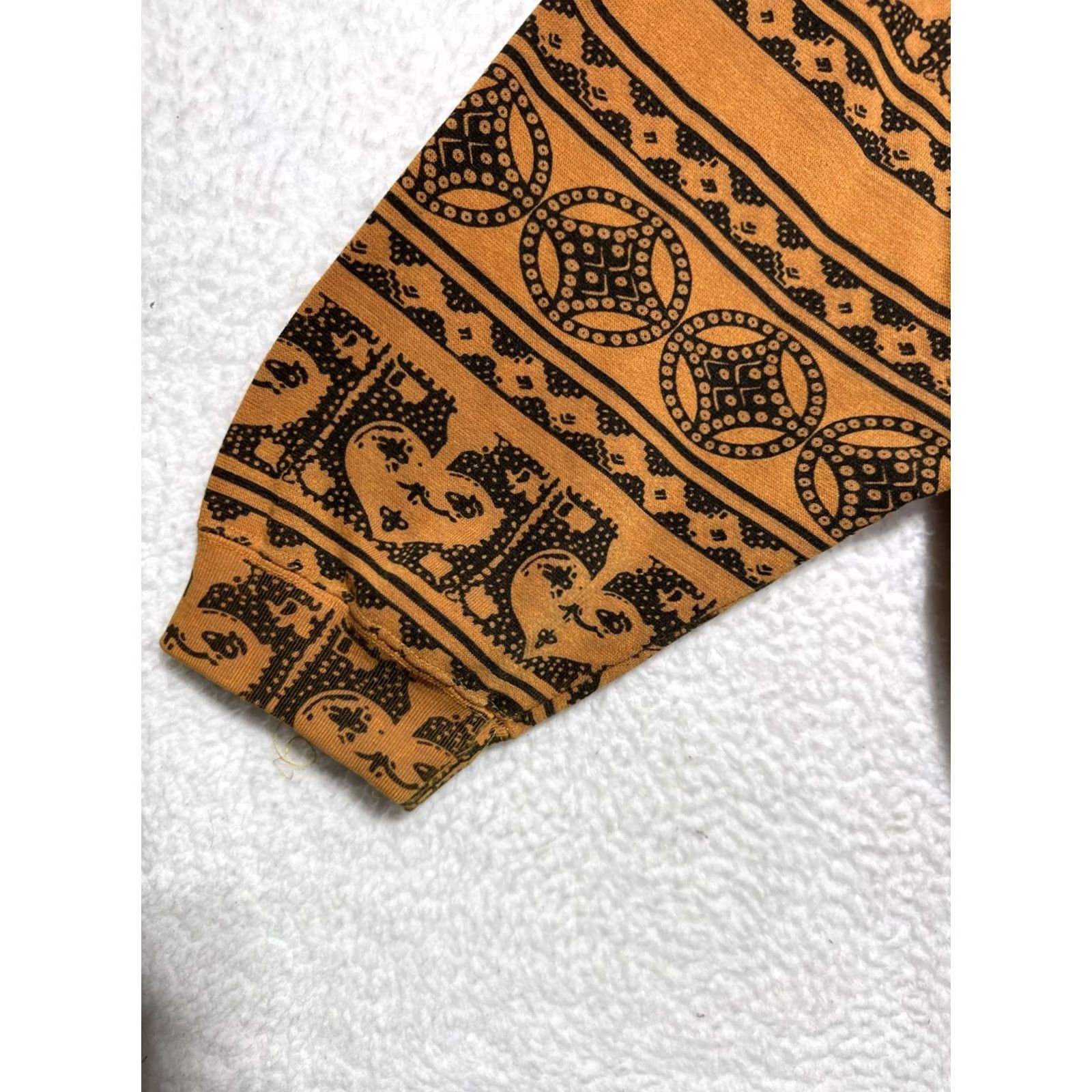 Gloverall VINTAGE Venezia Sportswear Sweatshirt Women’s 3XL All Over Print Crewneck 90s Orange Size XXL / US 16-18 / IT 52-54 - 2 Thumbnail