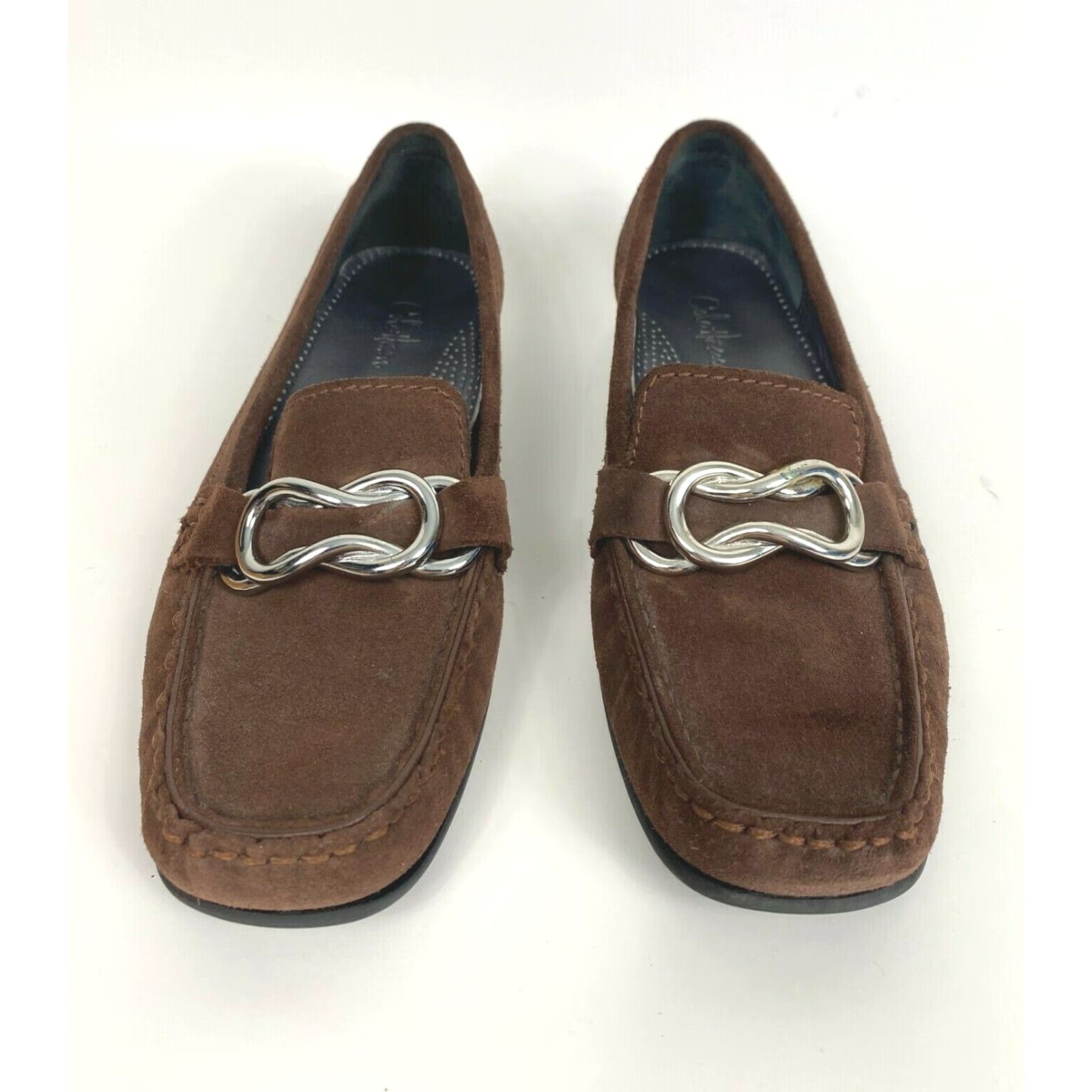 Cole Haan Cole Haan Women’s Suede Loafers Flat Slip On Brown 7B Comfort City Preppy Shoes Size US 7 / IT 37 - 7 Thumbnail