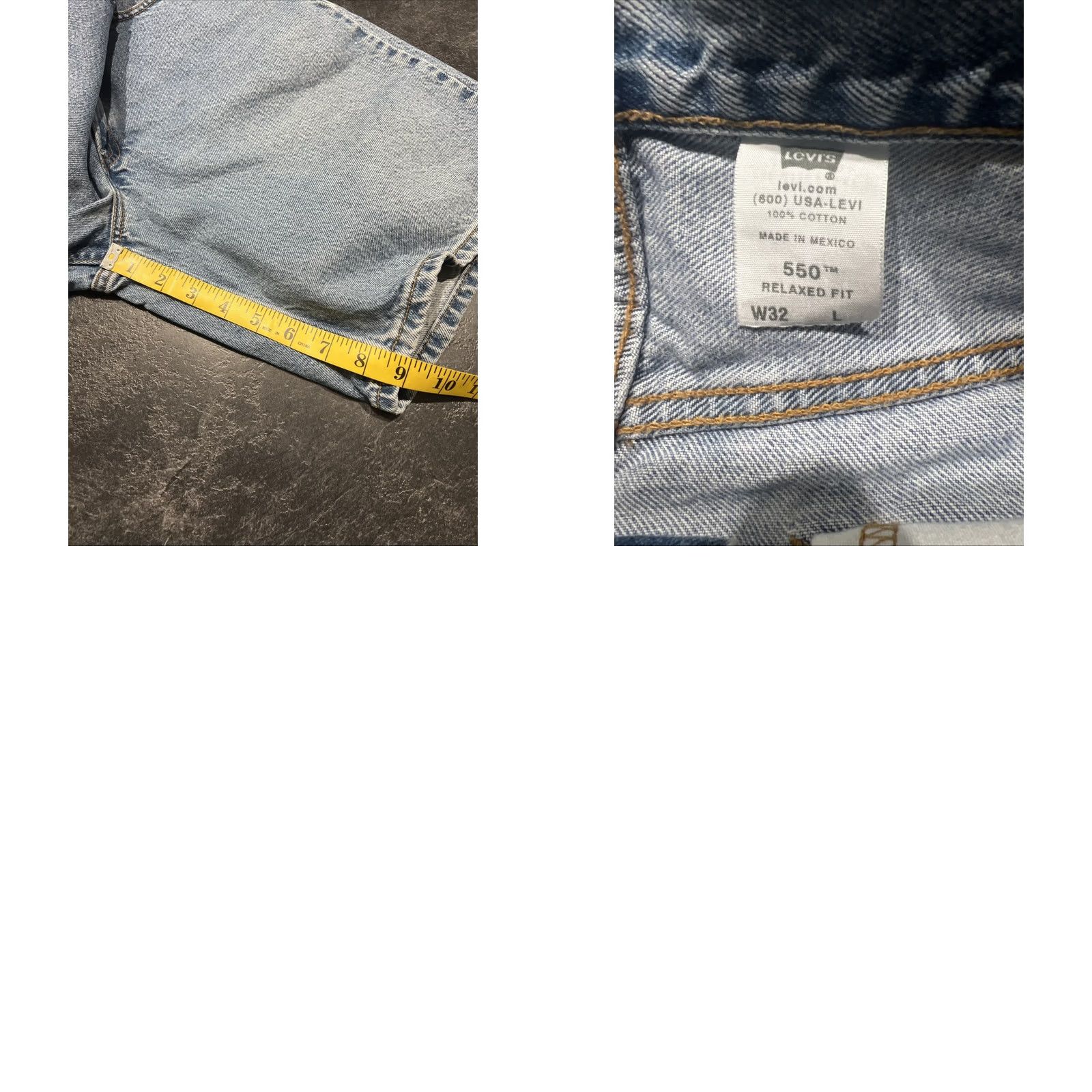 Levi's VINTAGE Levi’s 550 Denim Shorts Mens 32 Relaxed Fit 100% Cotton Blue 5-Pocket Design 90s Logo Belt Loops Jeans Shorts Size US 32 / EU 48 - 8 Thumbnail