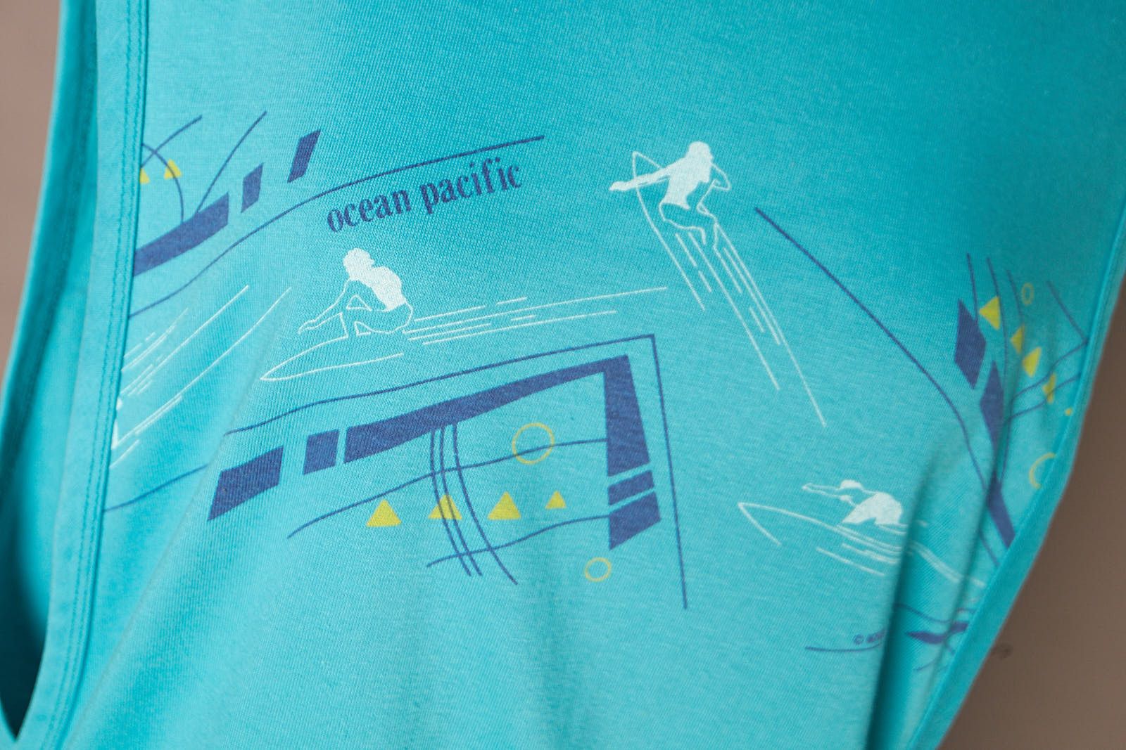 Ocean Pacific 1980s Ocean Pacific Open No Sleeve Surf Shirt Size US M / EU 48-50 / 2 - 7 Thumbnail