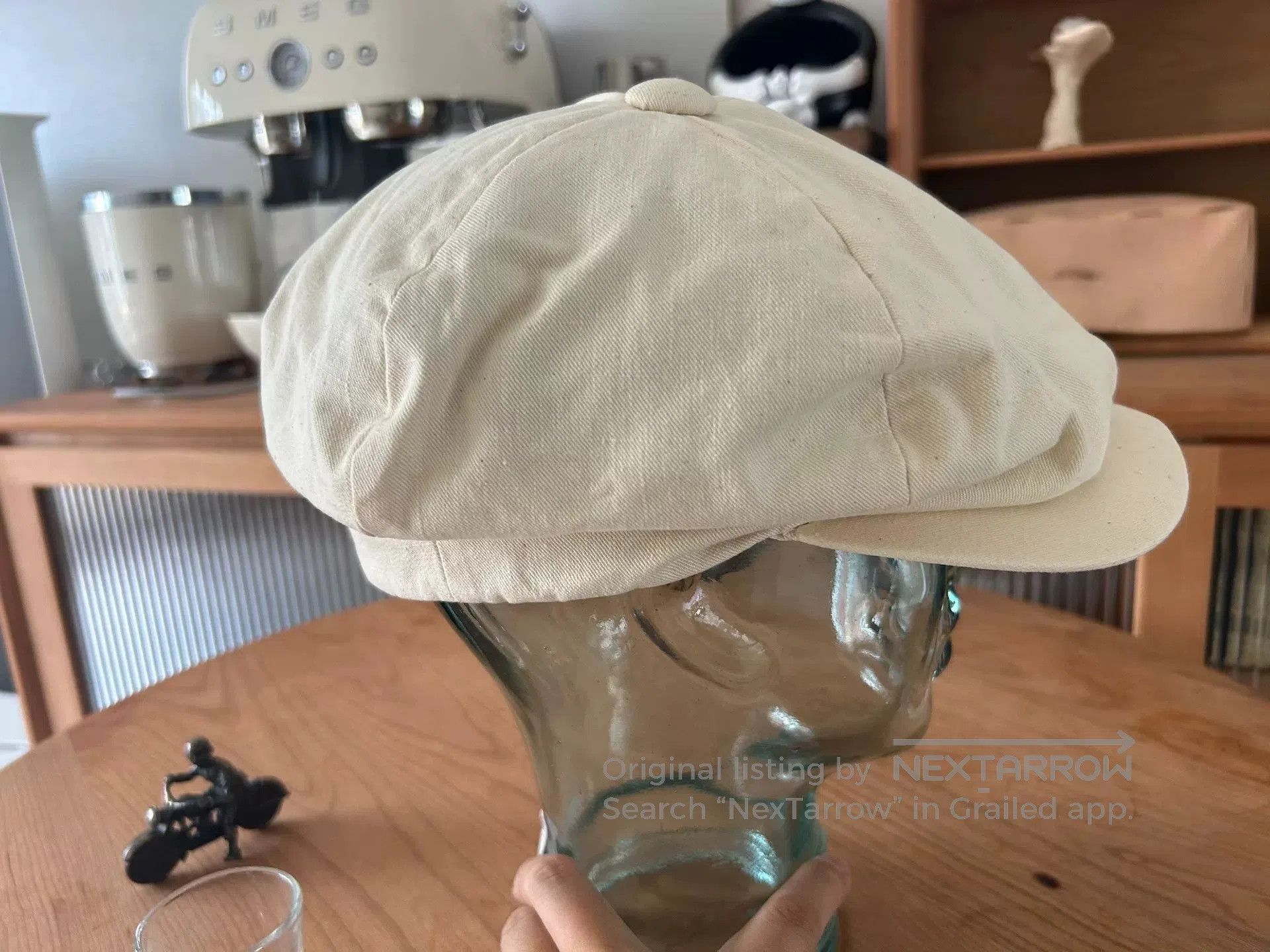 The Real McCoy's classic ivory newsboy cap. Size ONE SIZE - 3 Thumbnail