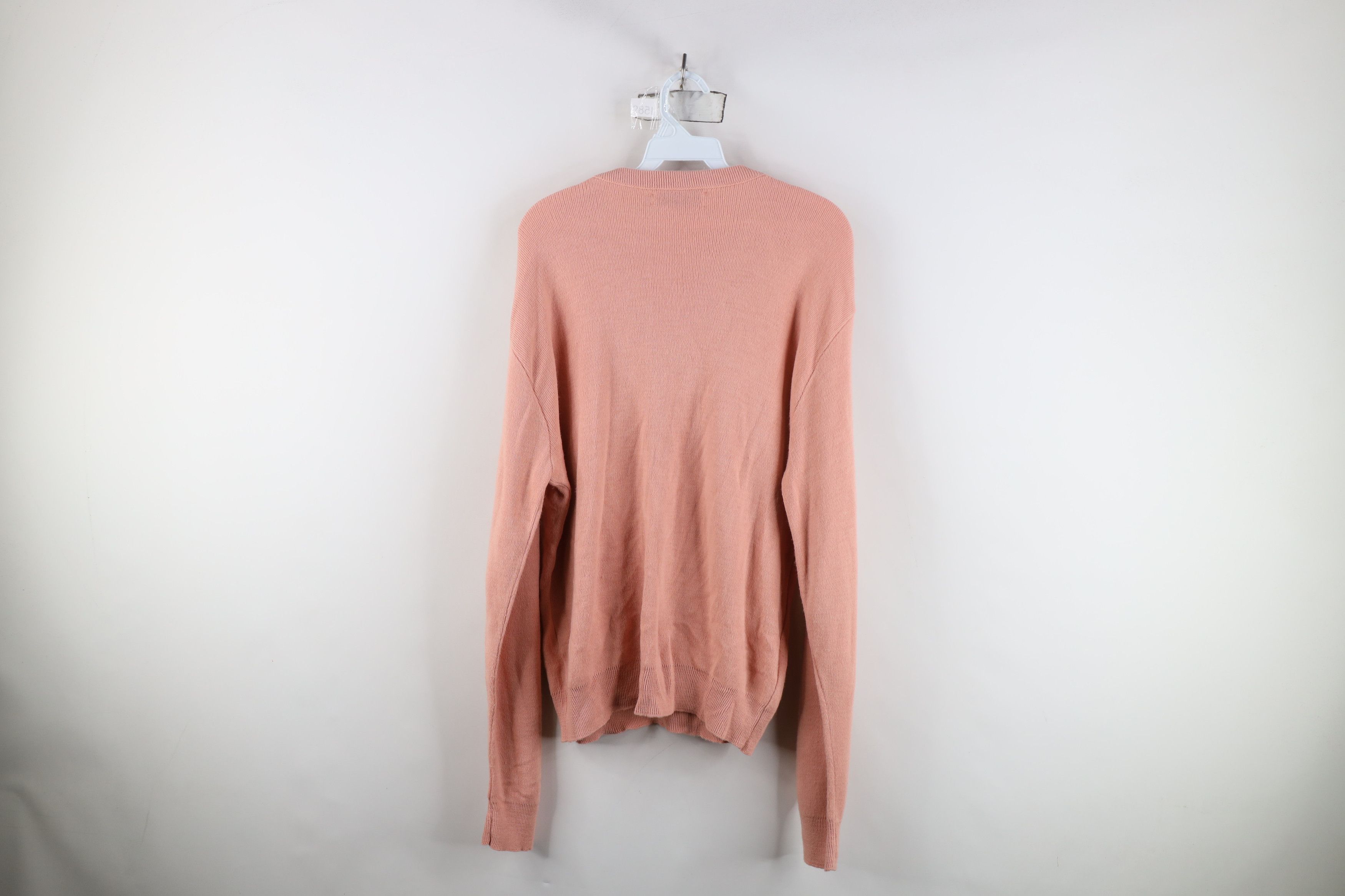 Vintage Vintage 70s Streetwear Soft Knit V-Neck Sweater Pink USA Size US L / EU 52-54 / 3 - 7 Thumbnail