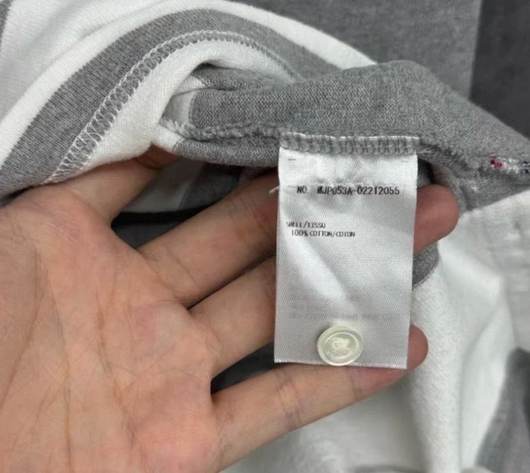 Thom Browne thom browne gray white long sleeve polo shirt. Size US XL / EU 56 / 4 - 4 Thumbnail