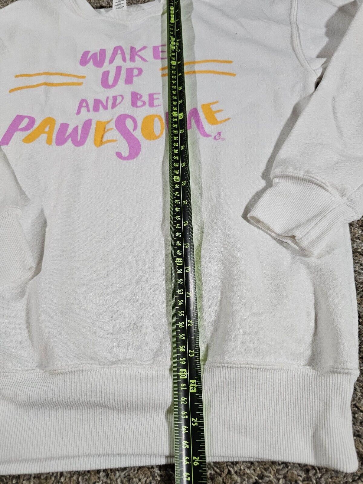 Designer Cat Lady Box Medium Wake Up And Be Pawsome White Sweatshirt Size M / US 6-8 / IT 42-44 - 4 Thumbnail