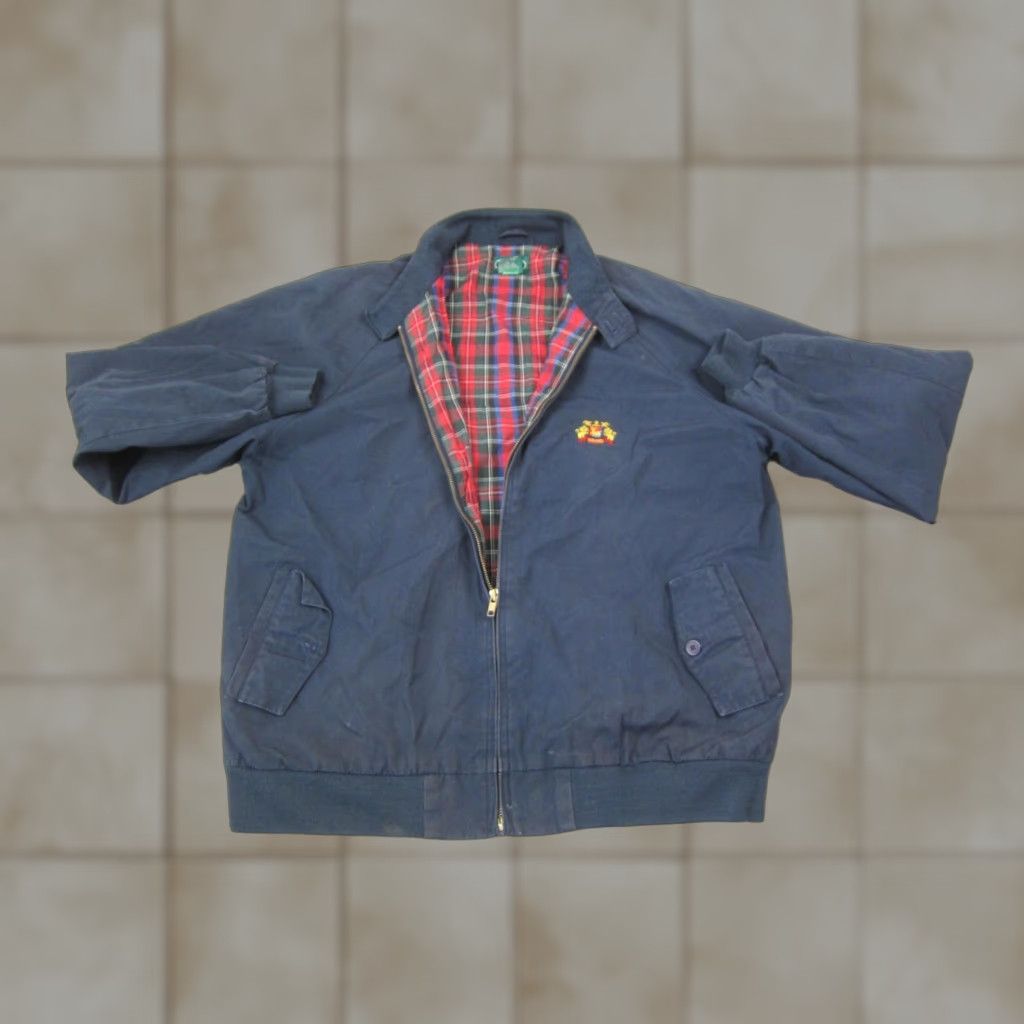 Izod VINTAGE IZOD Jacket Mens M Blue Bomber Full Zip Plaid Lined 90s Classic Preppy Mens Size US M / EU 48-50 / 2 - 1 Thumbnail