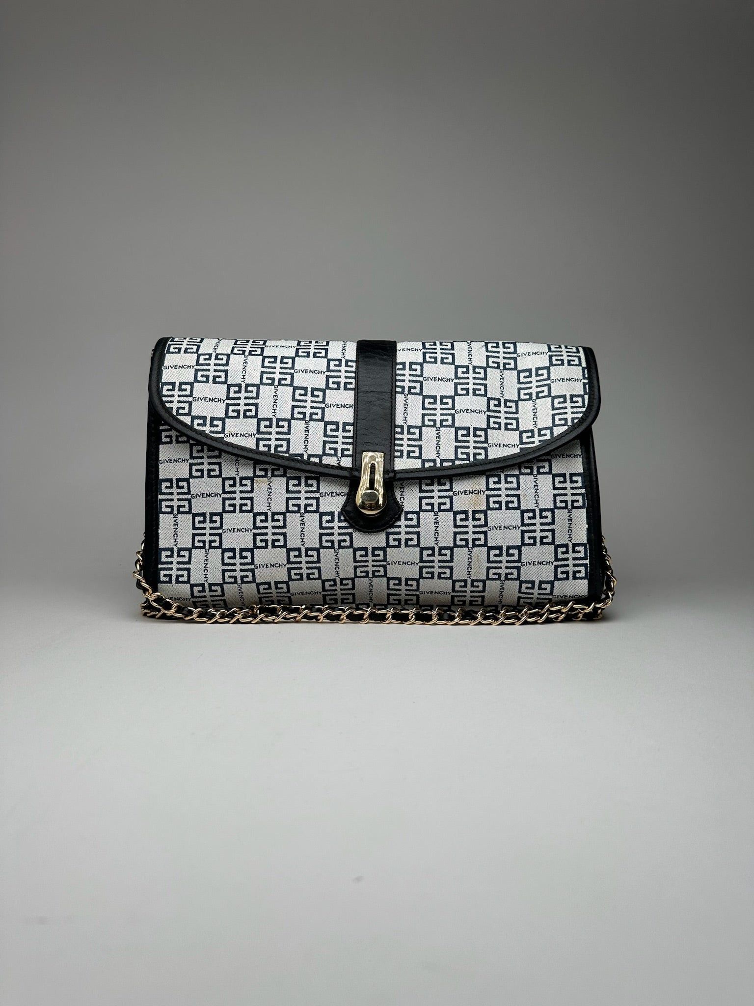 Givenchy Vintage 4G leather bag navy white Size ONE SIZE - 1 Thumbnail