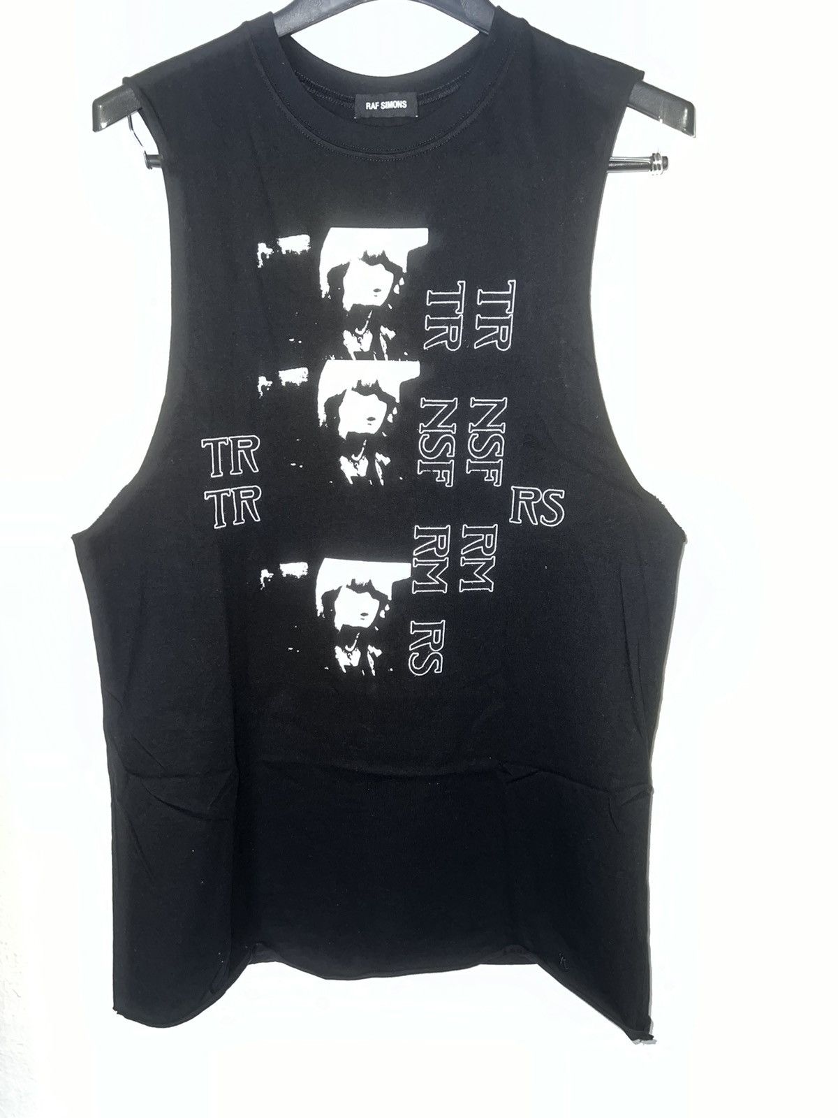 image of Raf Simons Ss’19 “Toya Transformers” Black Cotton Jersey Vest, Men's (Size Medium)
