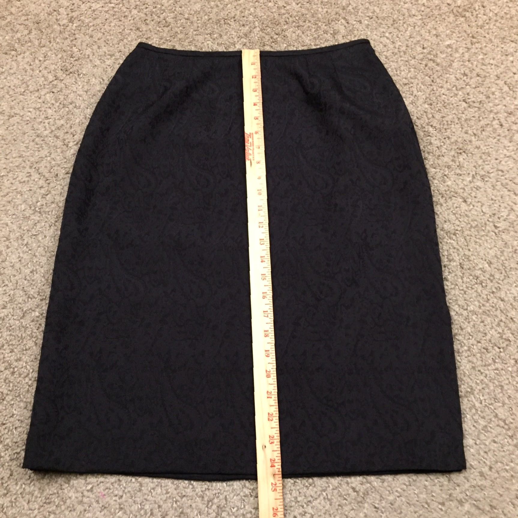 Anne Klein Anne Klein Skirt Women Knee Length High Waist Black Paisley Lined Side Slit Size 8 Pencil Straight | Regular Rise Ul Size 30" / US 8 / IT 44 - 4 Thumbnail