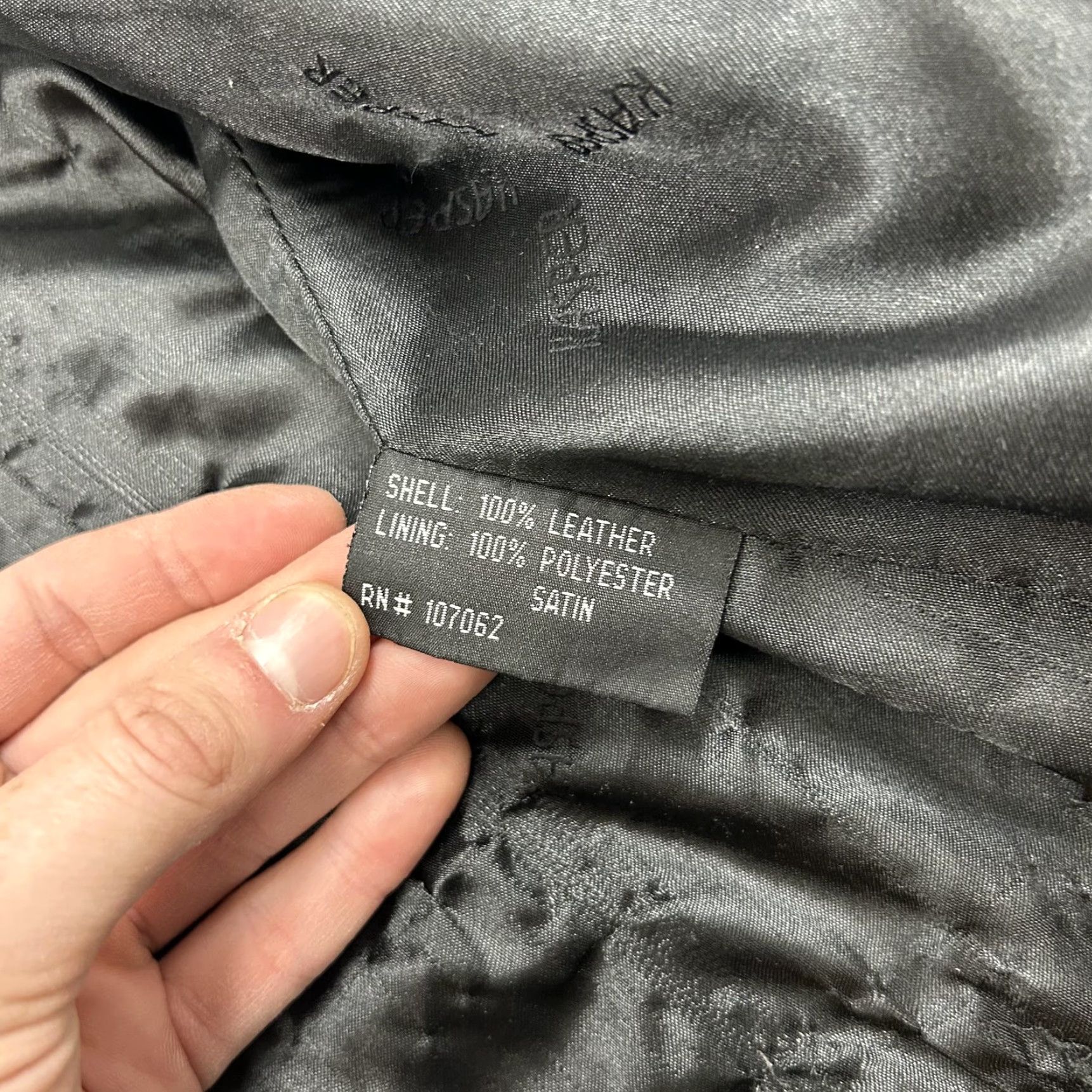 Kasper VINTAGE Kasper Leather Jacket Womens Large Black Lace Up Detail Moto Satin Lined Size L / US 10 / IT 46 - 7 Thumbnail