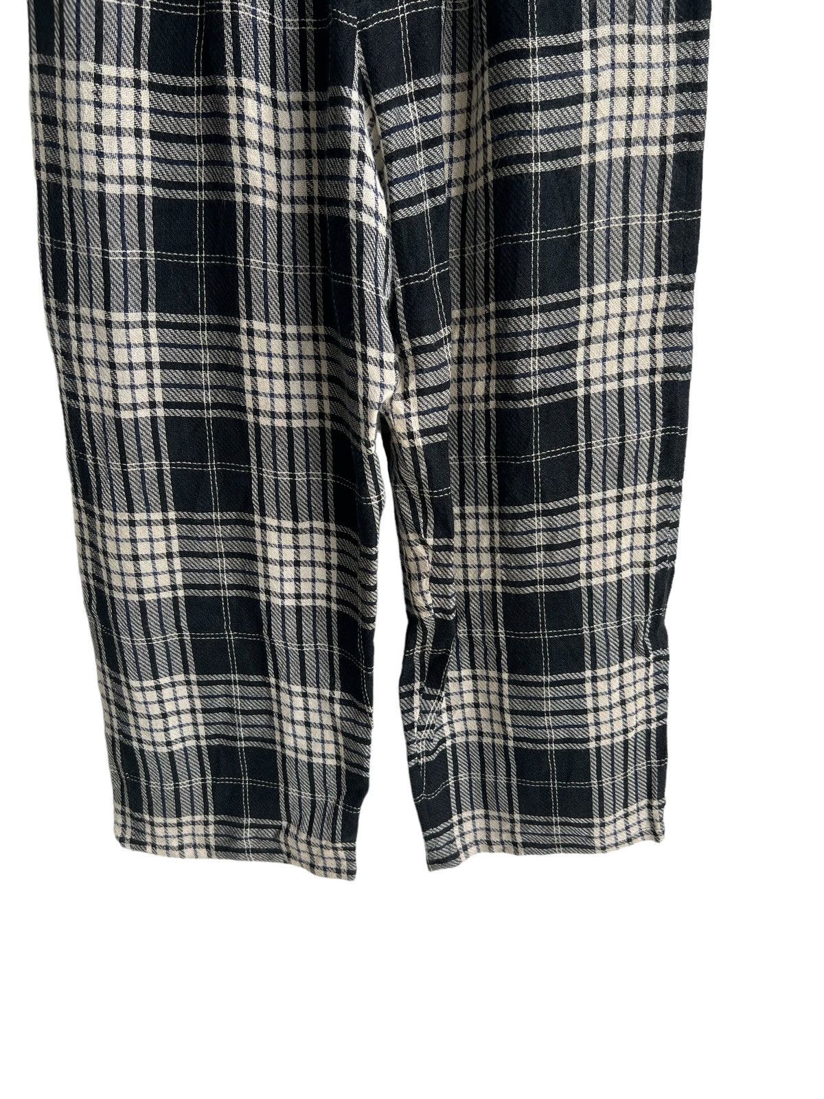 Yohji Yamamoto 1980s Yohji Yamamoto Runway Shadow Plaid Rayon Trouser Pants Size US 30 / EU 46 - 5 Thumbnail