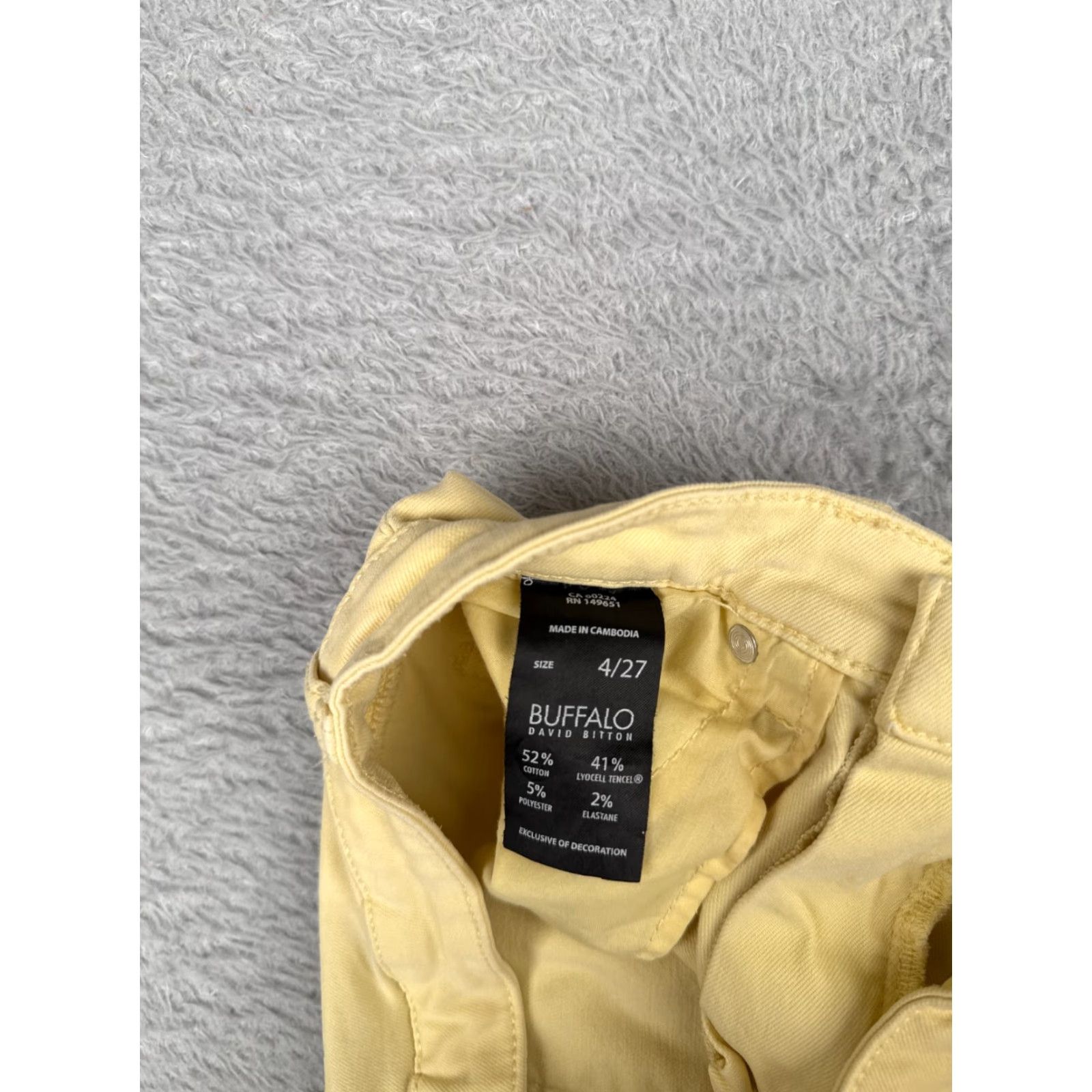 Buffalo David Bitton Buffalo Jeans Women's 4 Yellow Denim High Rise Ankle Skinny Size 27" / US 4 / IT 40 - 7 Thumbnail