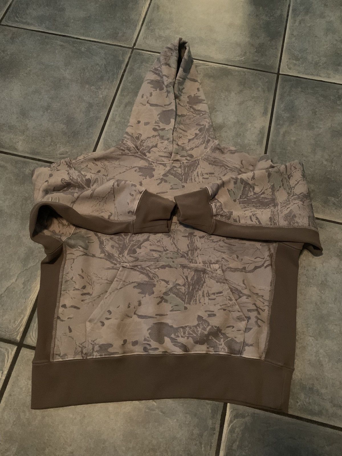 image of Kanye West x Yeezy Season Sample Yeezy Season 4 Camo Hoodie in Brown, Men's (Size Small)