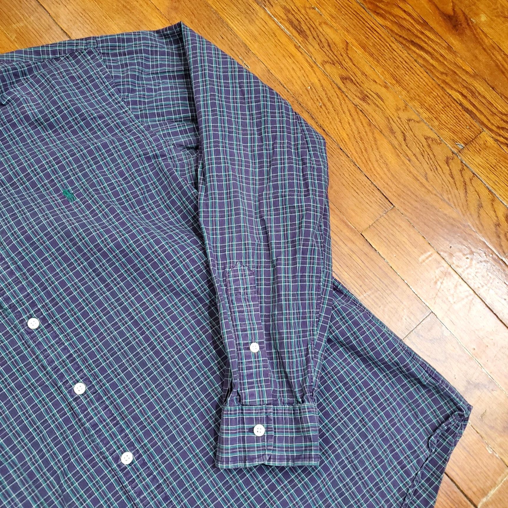 Ralph Lauren Ralph Lauren Shirt Mens XL Blue Plaid Long Sleeve Button Down Custom Fit Size US XL / EU 56 / 4 - 3 Thumbnail