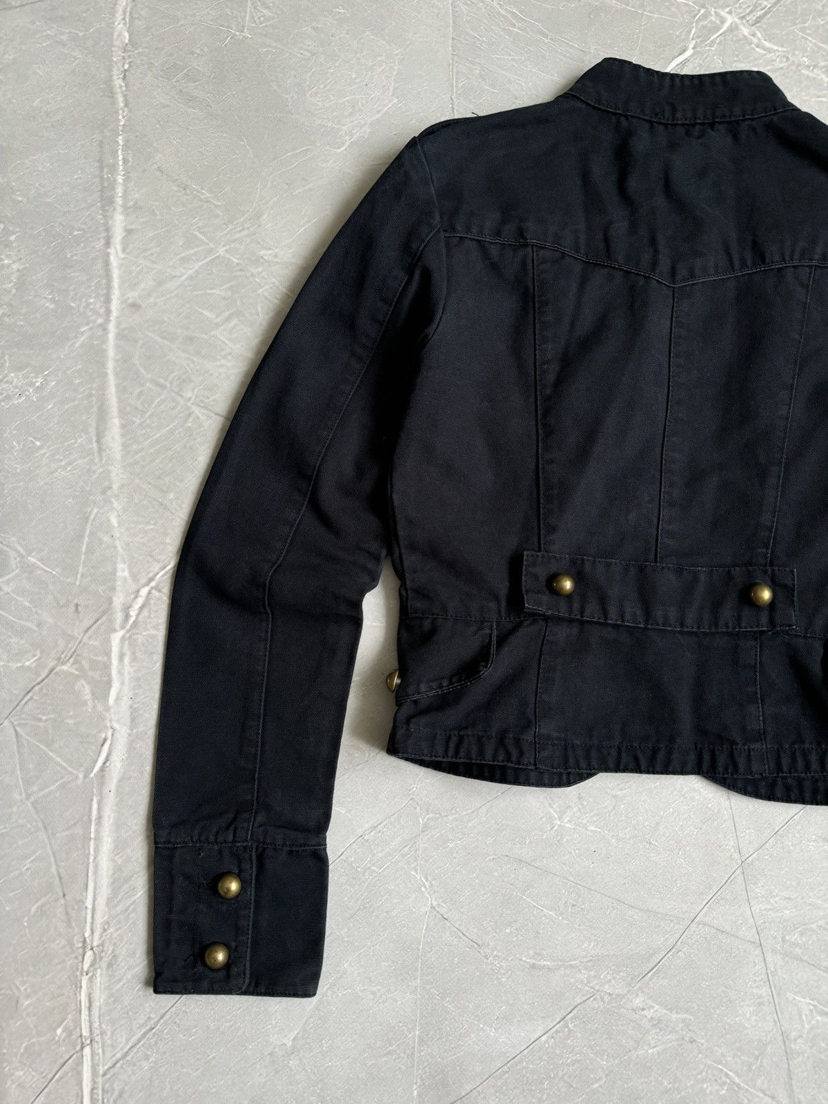 Hysteric Glamour 00s Napoleon Military Denim Blazer Jacket PPFM Balmain Vibe Size S / US 4 / IT 40 - 9 Thumbnail