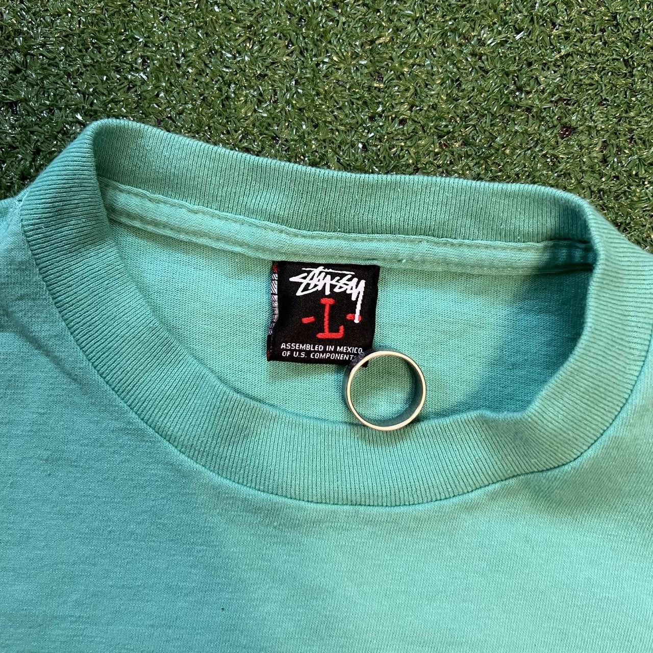 Stussy Aqua Stussy Peace is King graphic tshirt Size US L / EU 52-54 / 3 - 3 Thumbnail