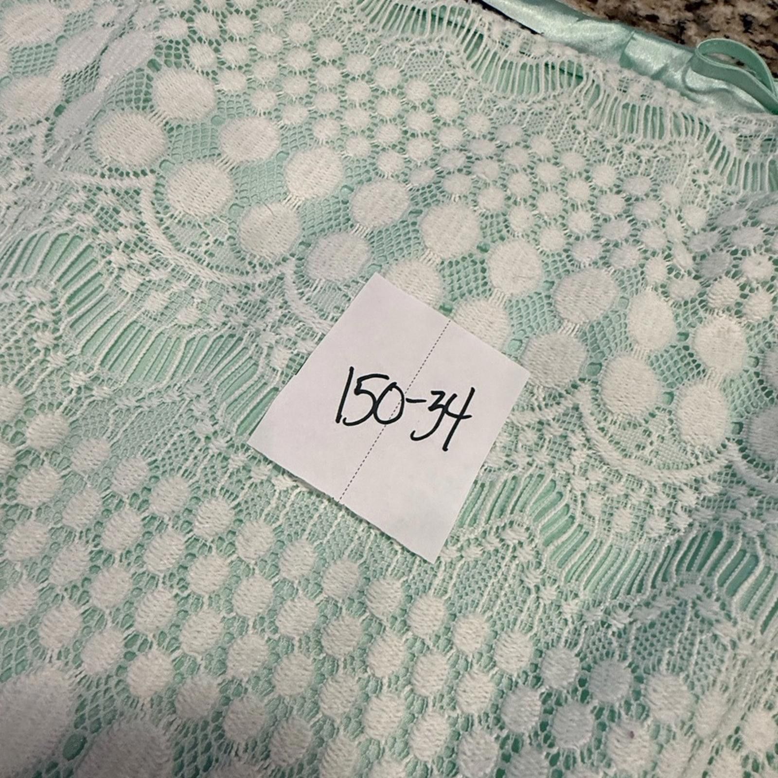 Other Gianni Bini mint green & white lace overlay mini skirt SZ 10 Size 32" / US 10 / IT 46 - 9 Thumbnail