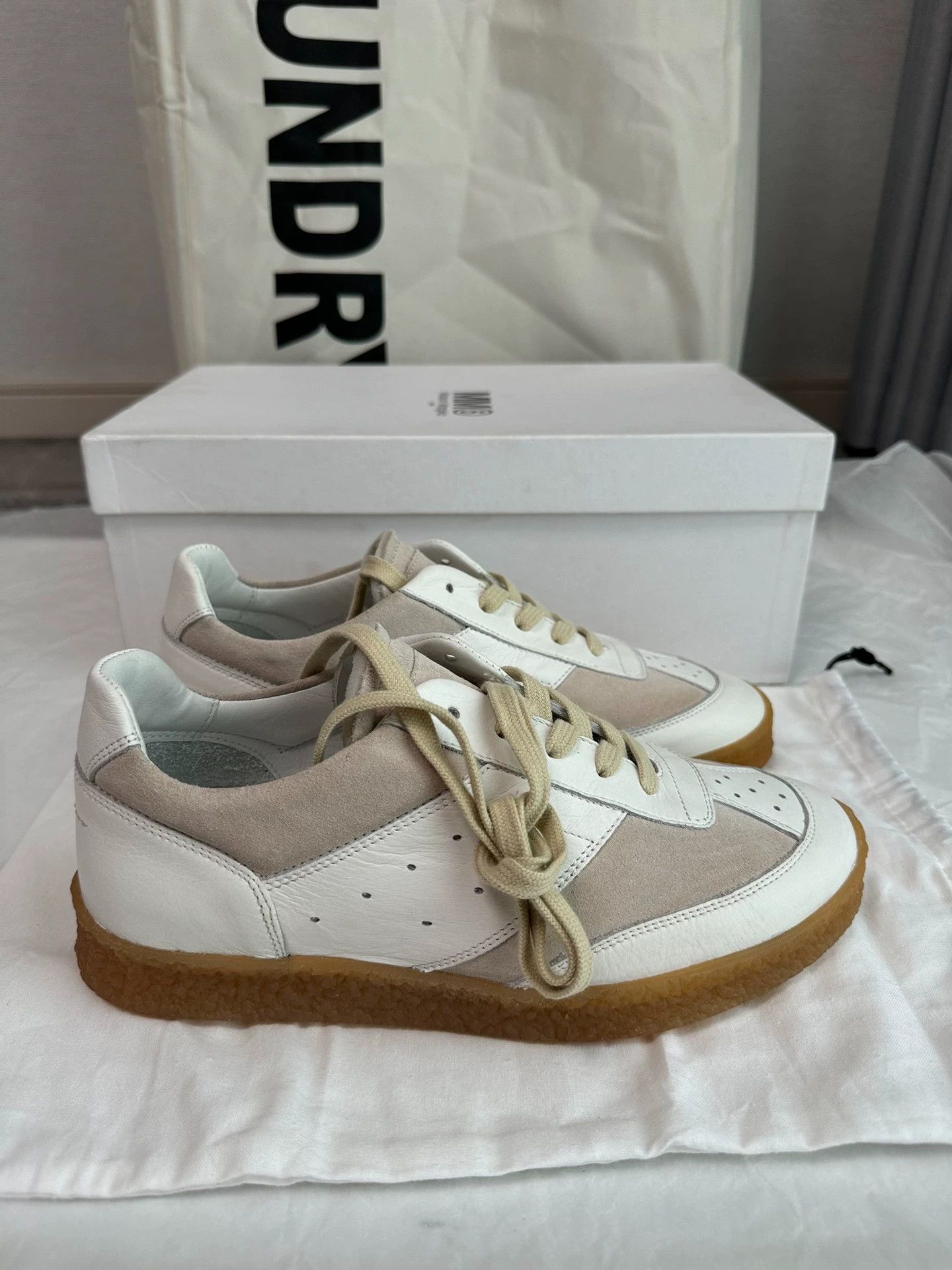 Maison Margiela MM6 Maison Margiela Court Trainer white women's low-top Size US 6.5 / IT 36.5 - 1 Thumbnail