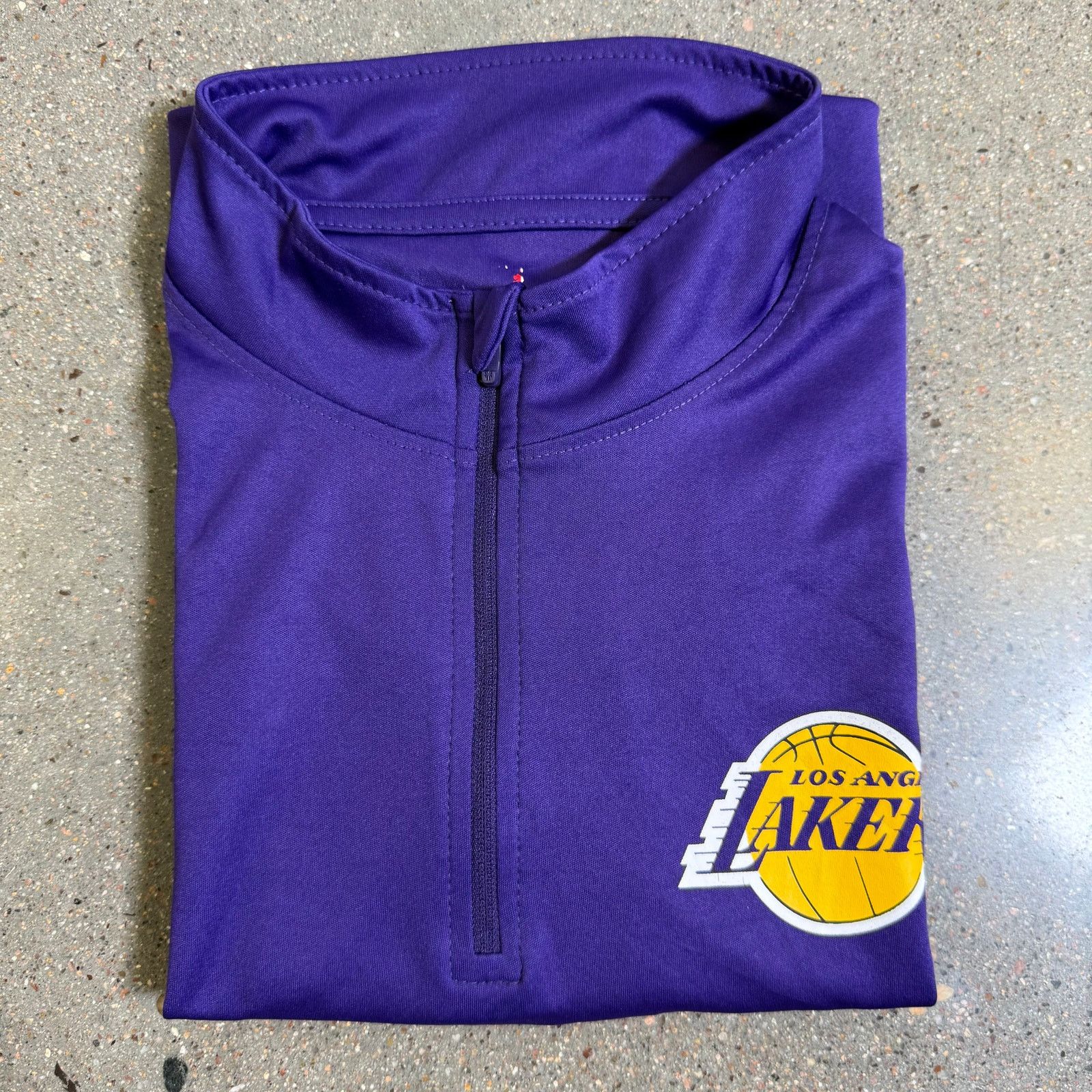 NBA LA Lakers 1/4 Zip Pullover Long Sleeve Shirt Mens M NBA Size US M / EU 48-50 / 2 - 13 Thumbnail