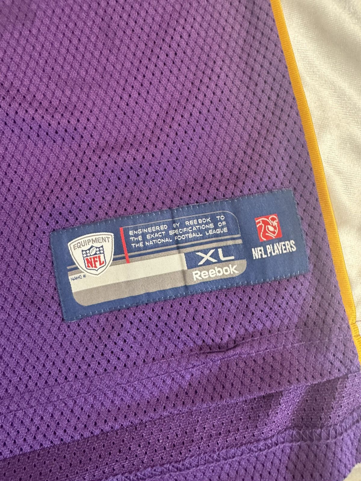 Reebok Minnesota Vikings Brett Favre NFL On Field Equipment Jersey Size US XL / EU 56 / 4 - 2 Thumbnail