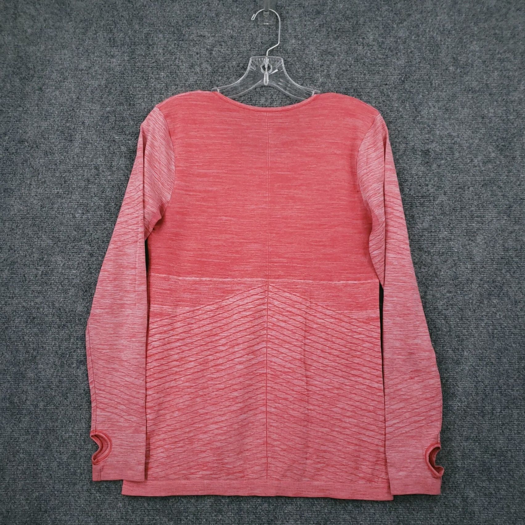 Salomon Salomon Womens L Red Long Sleeve Pullover Round Neck Breathable Lightweight Running Shirt Womens Size L / US 10 / IT 46 - 2 Thumbnail