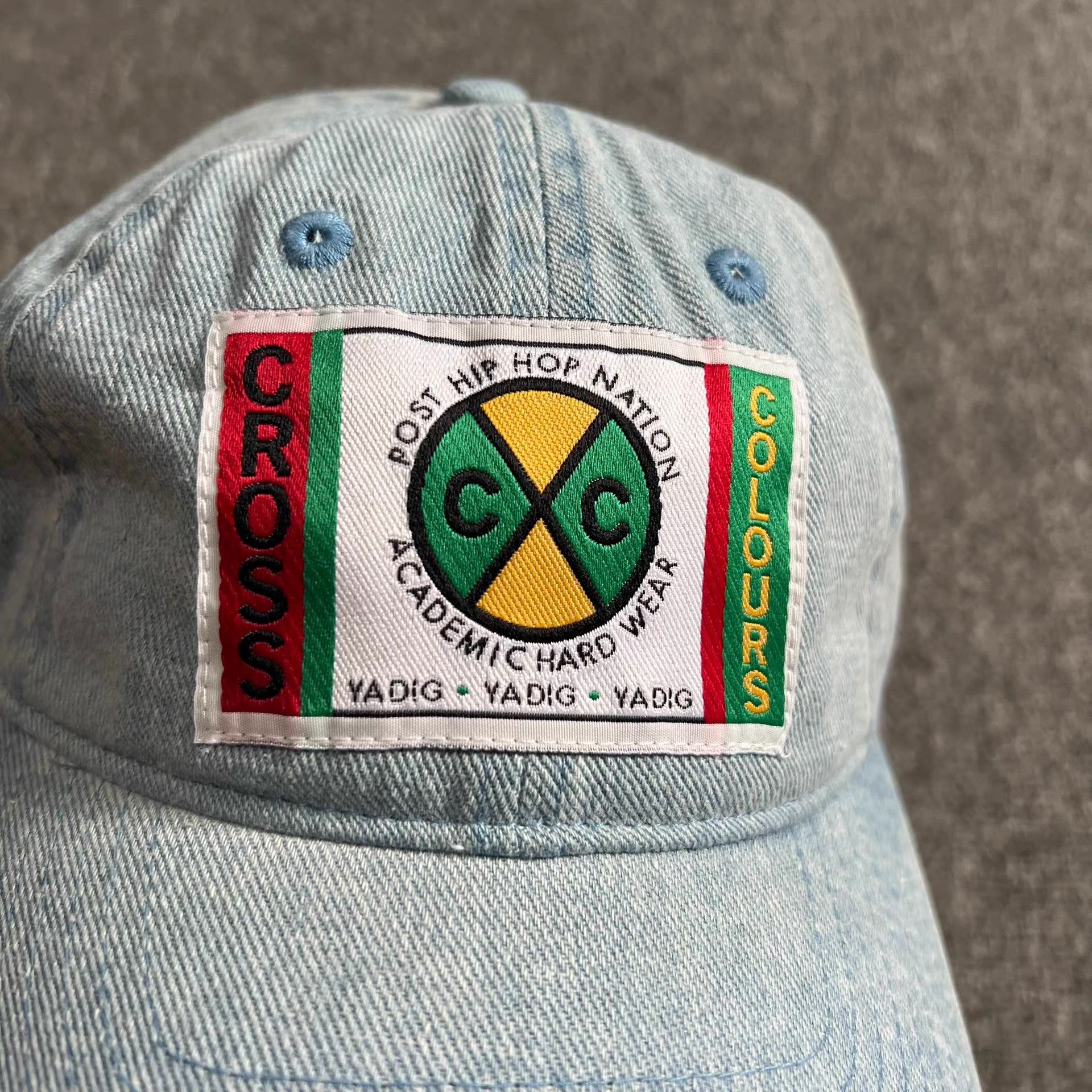 Cross Colours Cross ColoursWashedEmbroidered Curved Brim Baseball Cap Q7 Size ONE SIZE - 2 Thumbnail