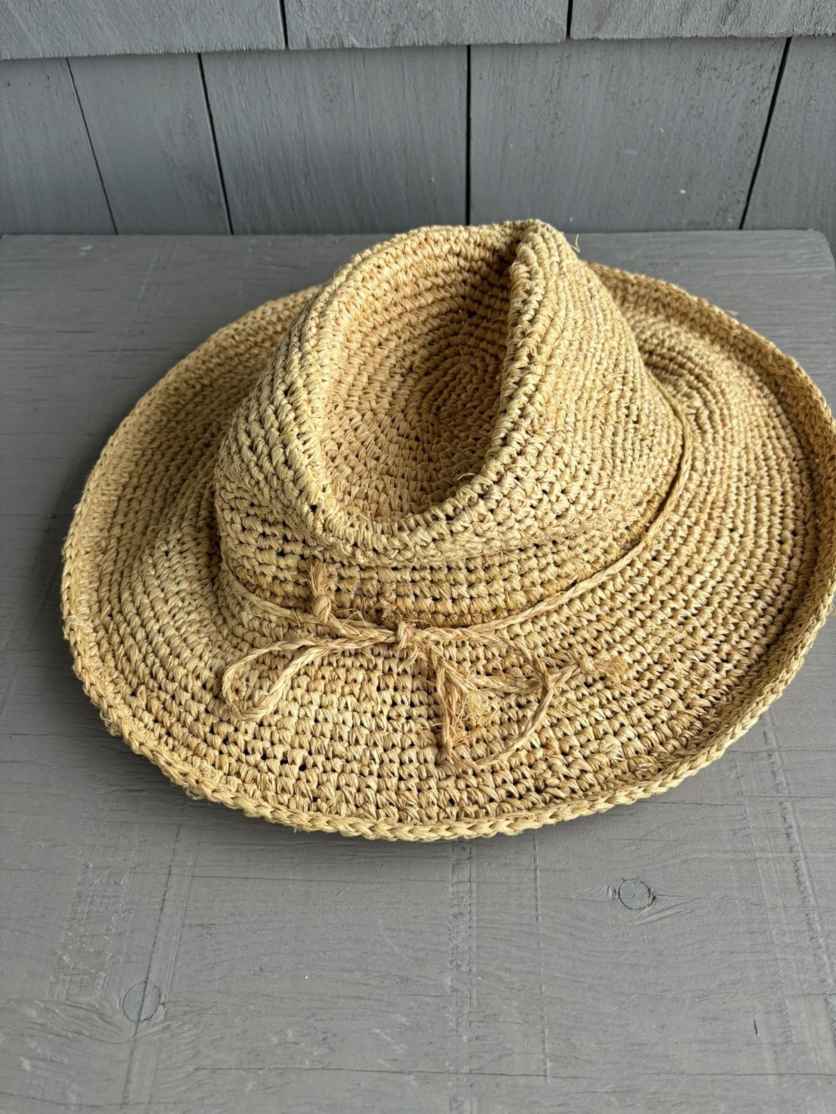 Japanese Brand × Vintage Vintage Straw Hat 1970s Pickaxe Explorer Floppy Brim 60s 50s Size ONE SIZE - 3 Thumbnail