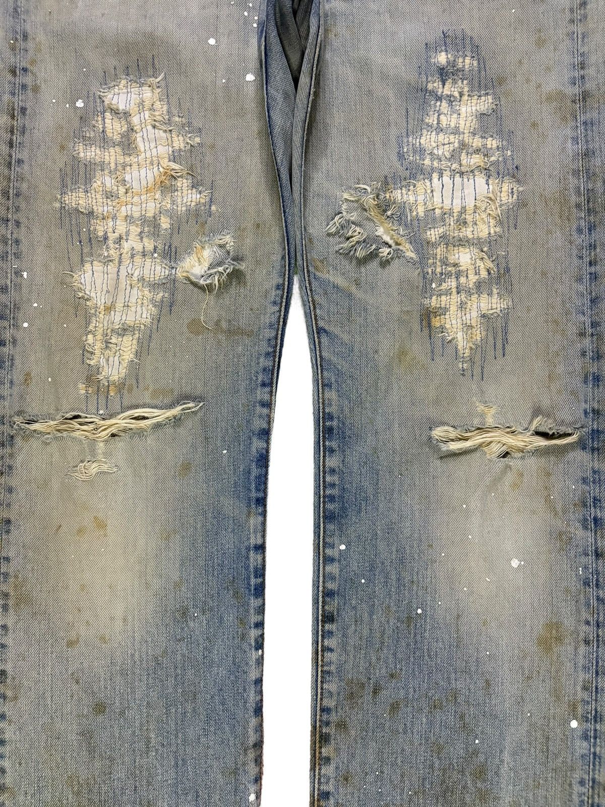 Eternal × Japanese Brand Vintage Eternal Button Fly Mud Wash Painted Distressed Jeans Size US 30 / EU 46 - 5 Thumbnail