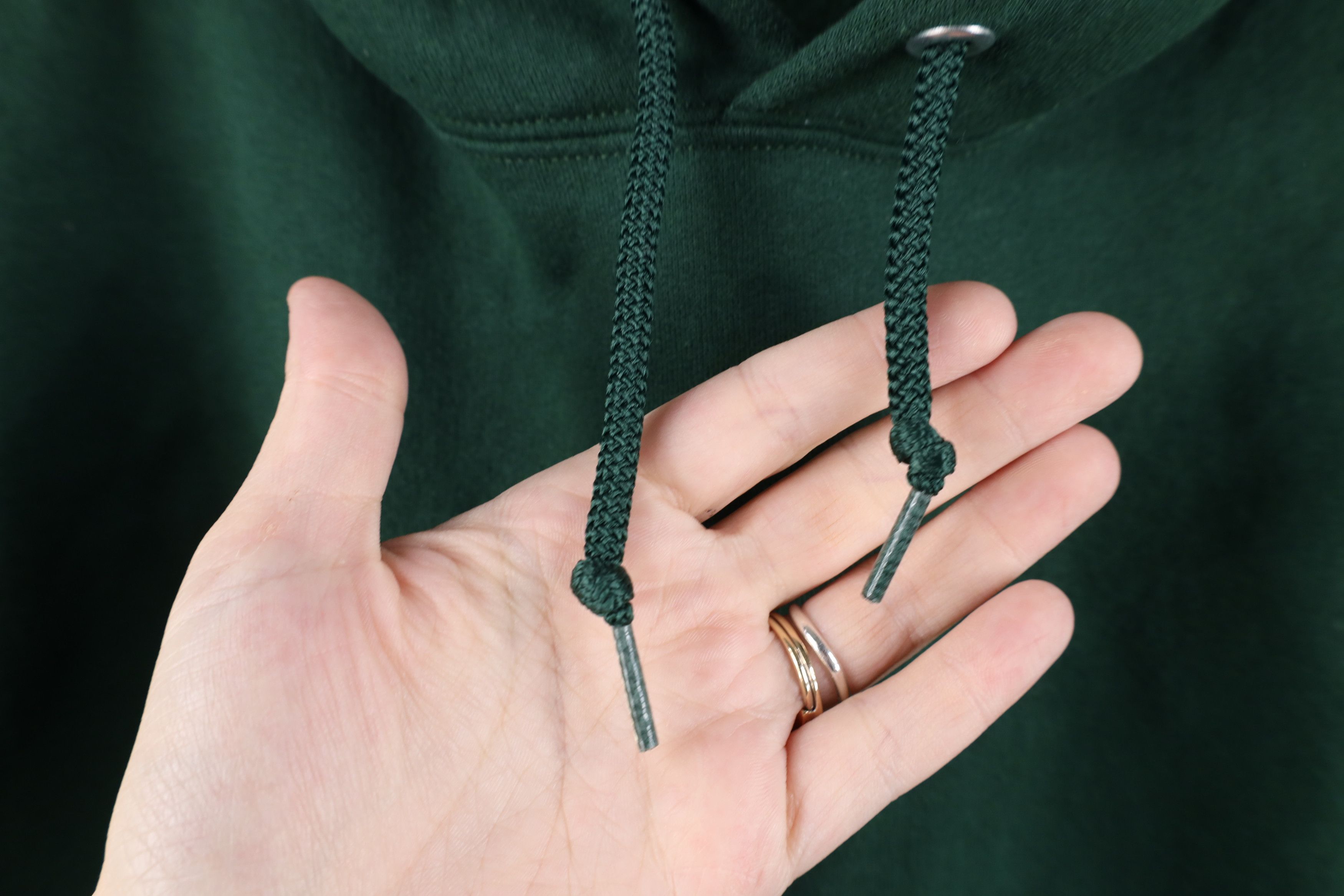 Vintage Vintage 90s Streetwear Blank Hoodie Sweatshirt Dark Green Size US XXL / EU 58 / 5 - 11 Thumbnail