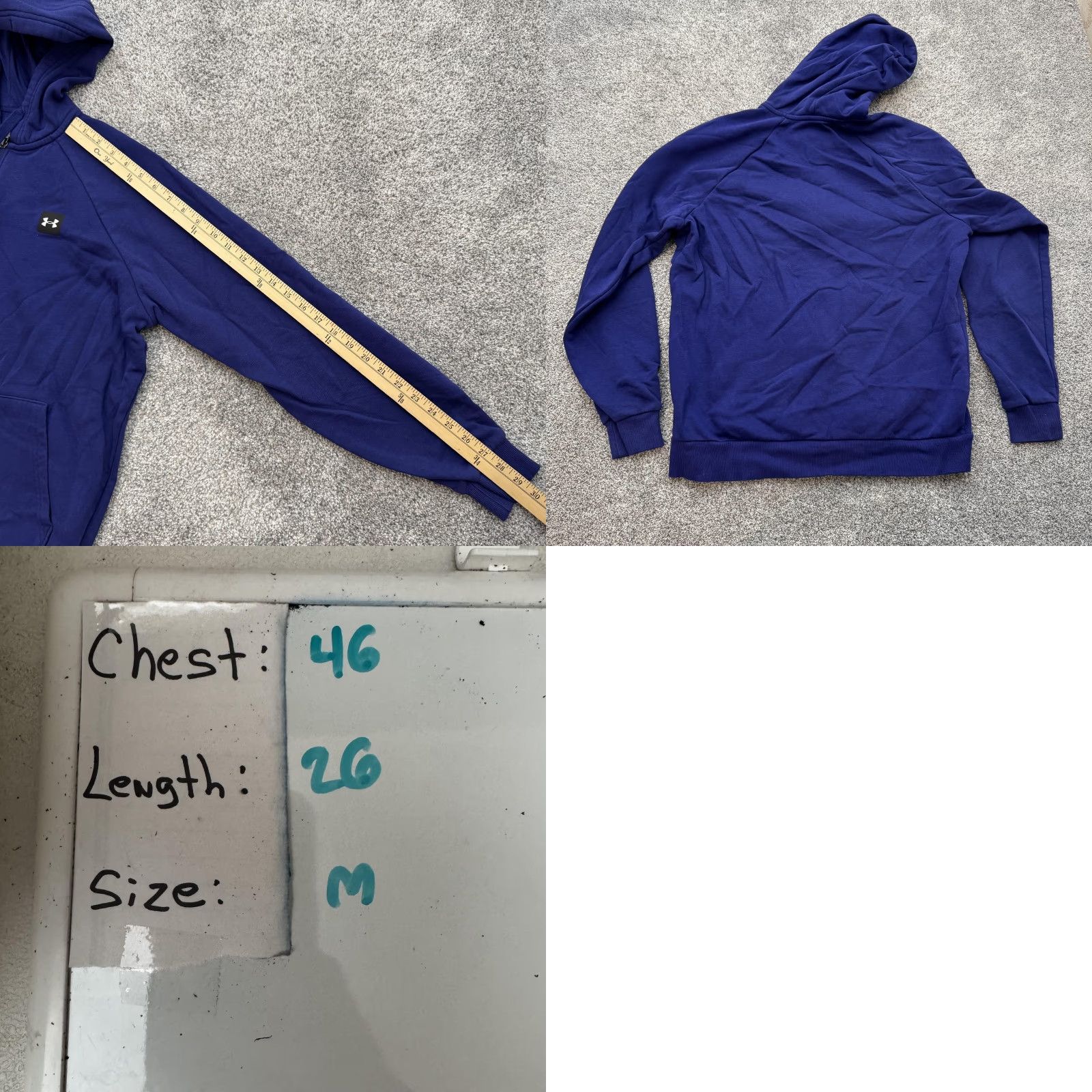Under Armour Under Armour Hoodie Full Zip Loose Fit Sweatshirt 1357111 Athletic Blue Medium Mens Size US M / EU 48-50 / 2 - 9 Thumbnail