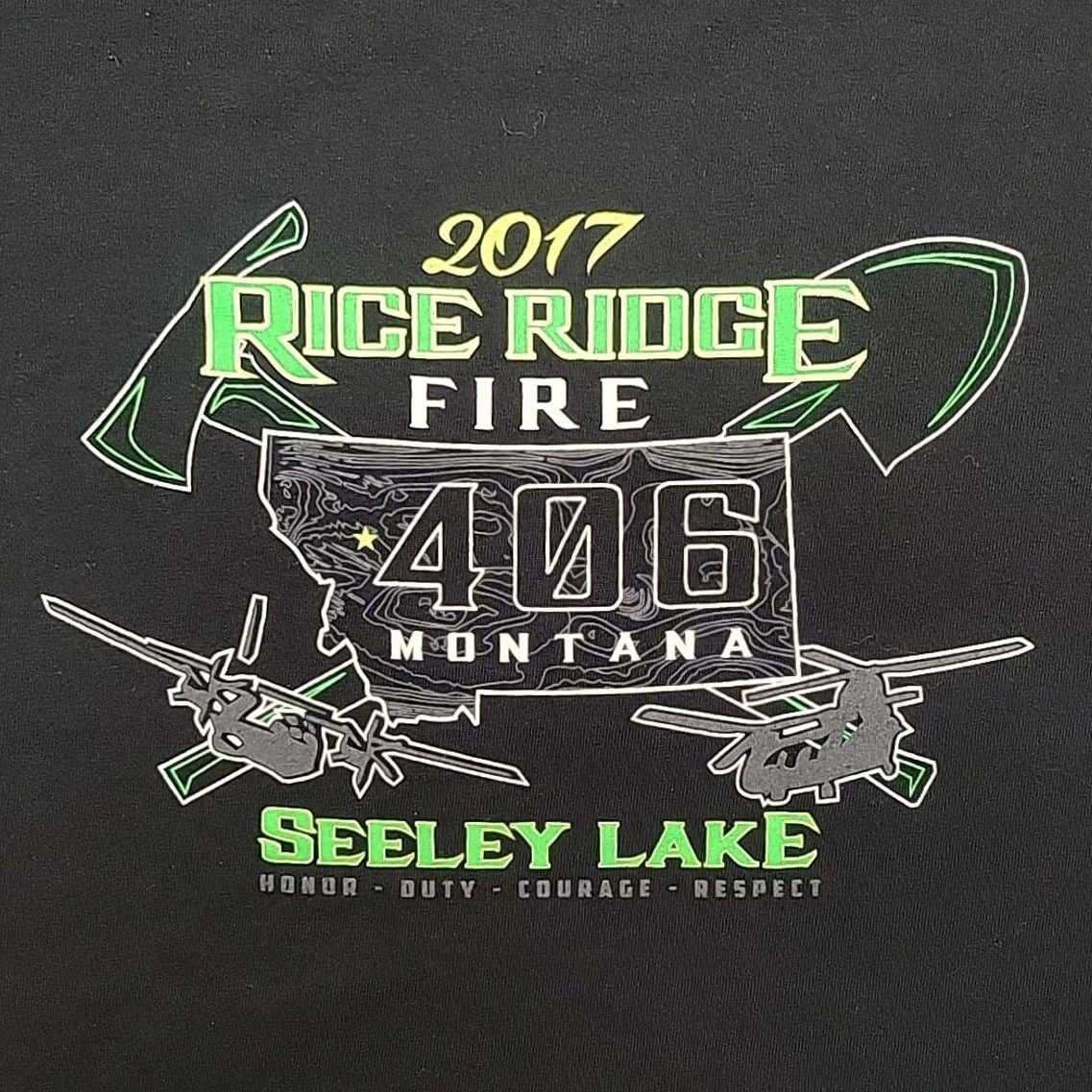 Vintage Nike Shirt Mens L Black 2017 Rice Ridge Fire Seely Lake Montana Size US L / EU 52-54 / 3 - 5 Thumbnail
