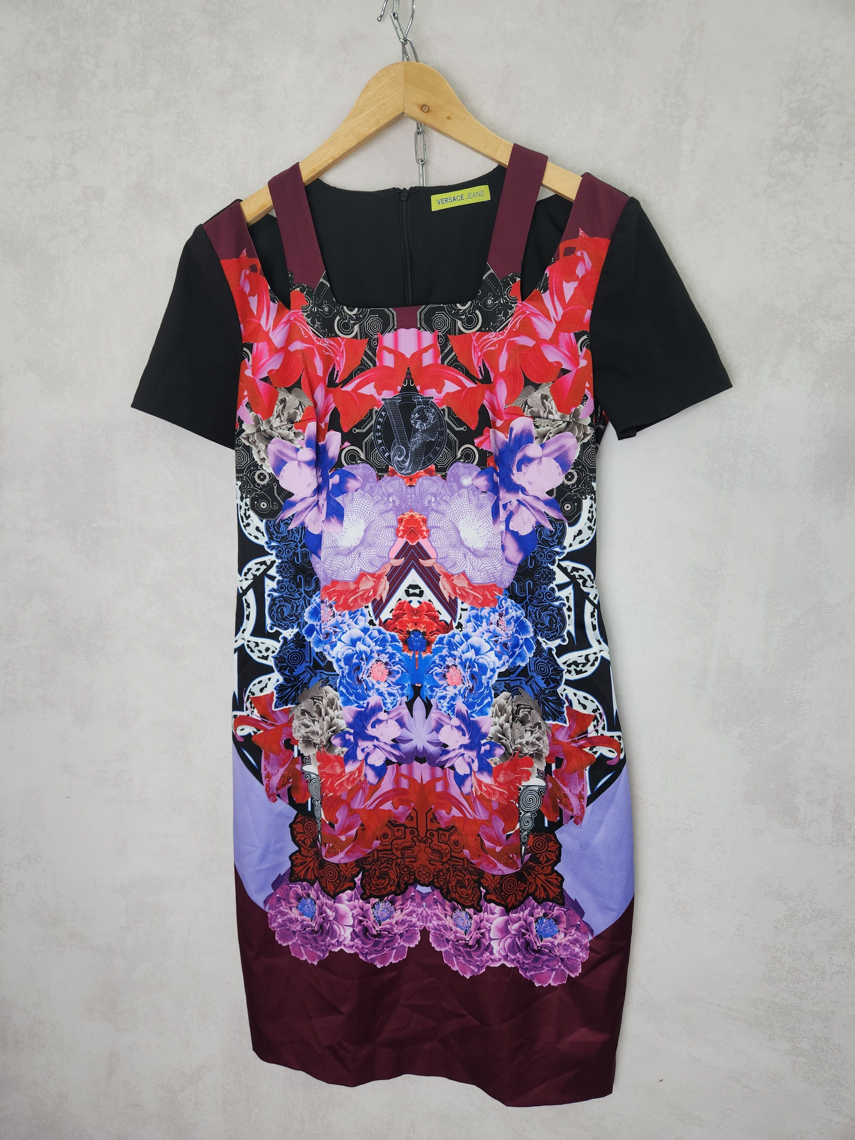 Versace Versace jeans colorfull floral A-line dress Size M / US 6-8 / IT 42-44 - 2 Thumbnail