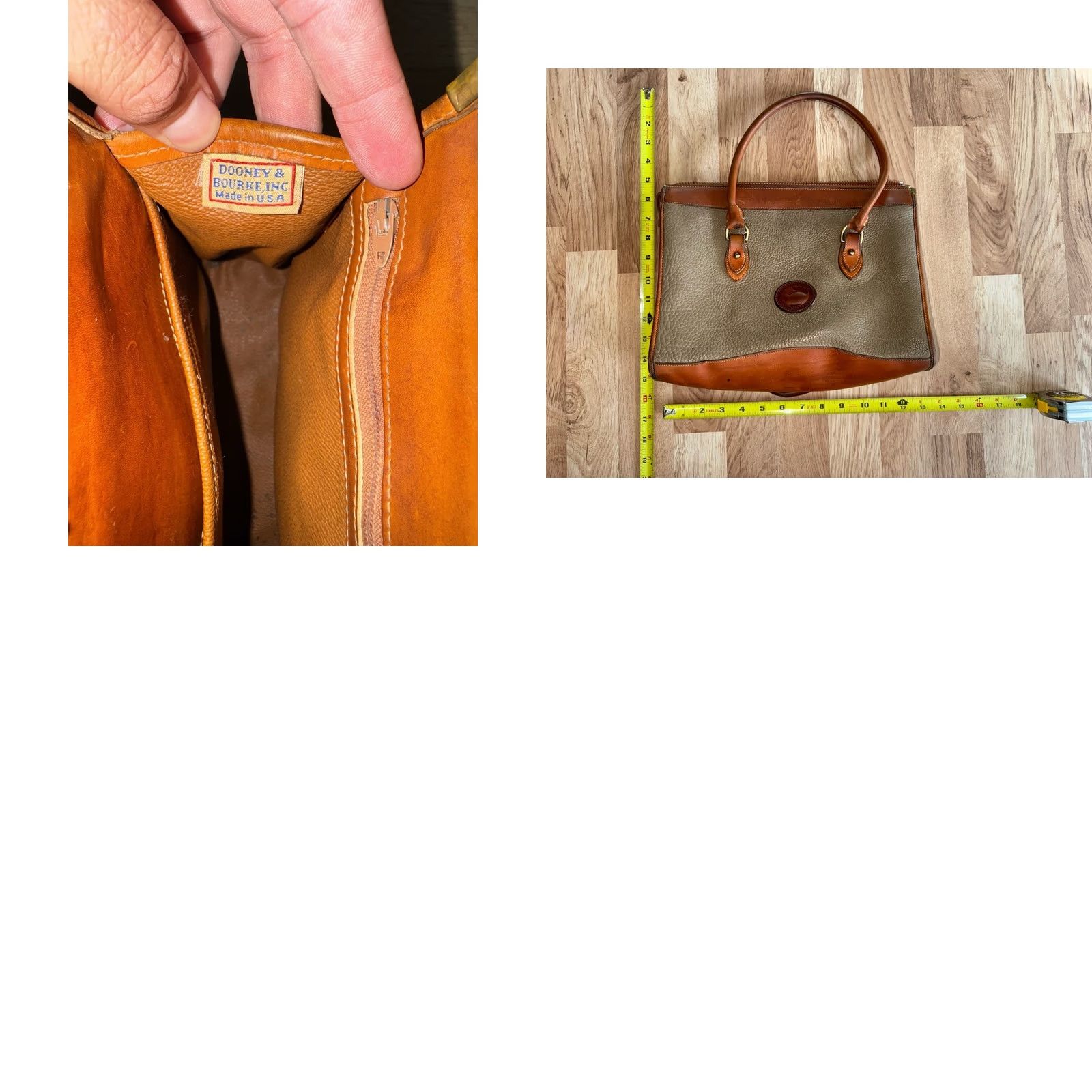 Dooney & Bourke VINTAGE Dooney Bourke Satchel Bag Leather Medium Cognac Good Condition USA 80s 90s Womens Size ONE SIZE - 8 Thumbnail