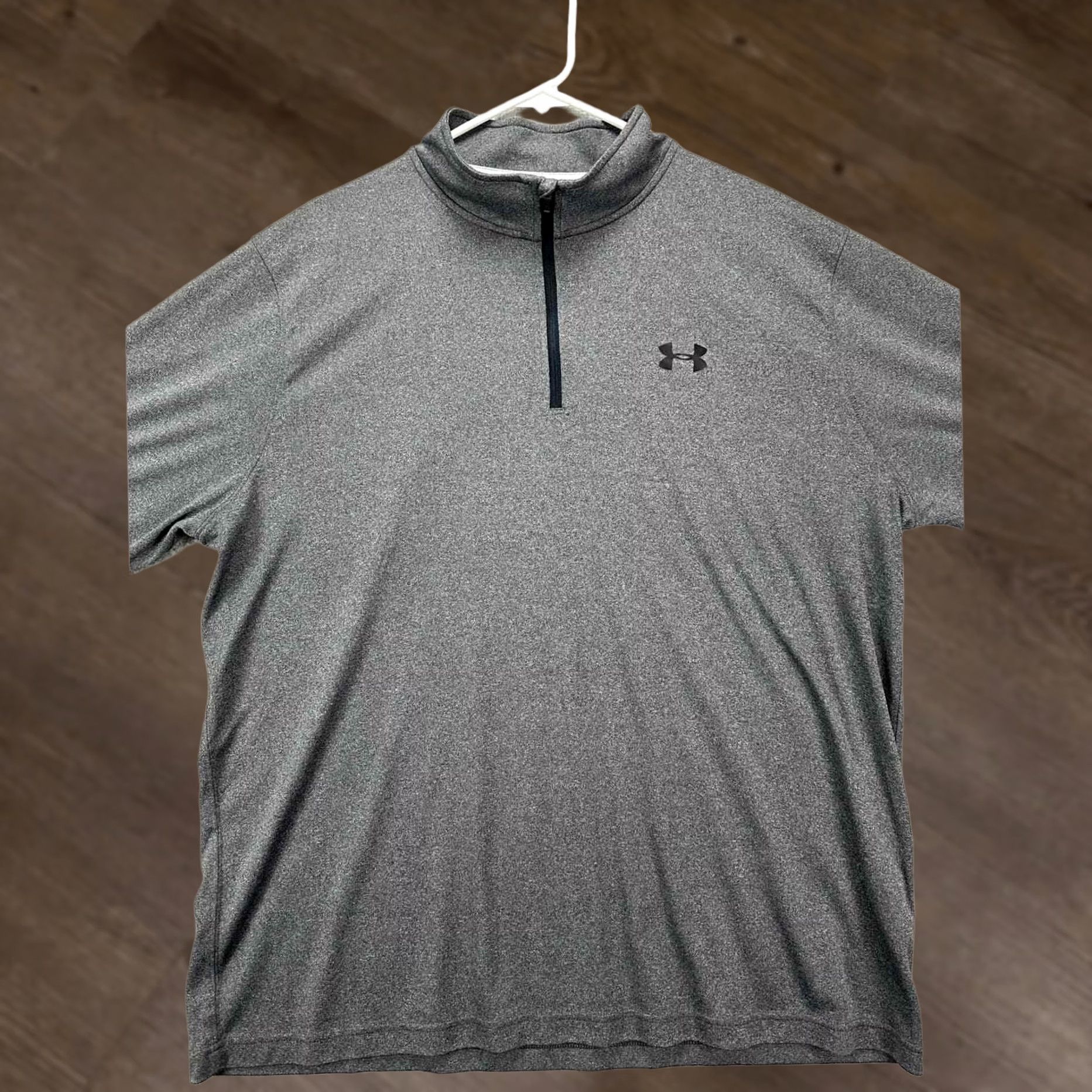 Under Armour Under Armour Heat Gear Pullover Shirt 2XL Men Gray Quarter Zip Lightweight Long Sleeve Breathable Athletic Mock Neck Size US XXL / EU 58 / 5 - 1 Thumbnail