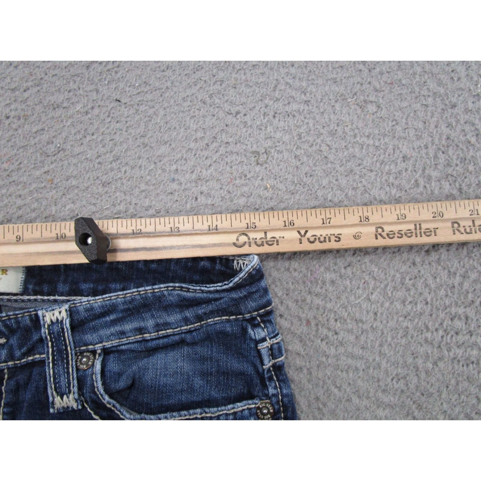 Denime BIG STAR Maddie Bootcut Jeans Women Regular 28 Blue Denim Stretch 5-Pocket Read Vintage No Size 28" / US 6 / IT 42 - 6 Thumbnail